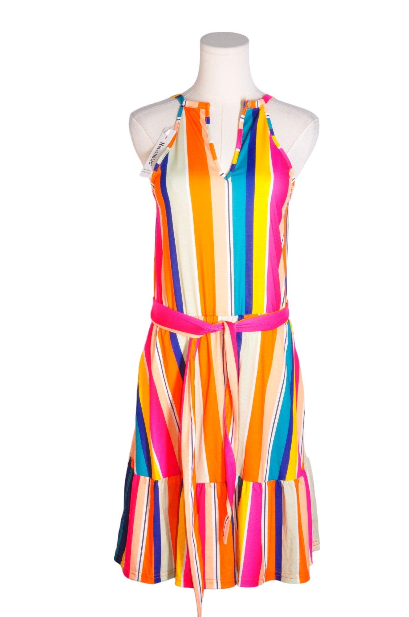 NEWSHOWS Stylish Women's Pink Wrap Dress - Regular Fit, Size S