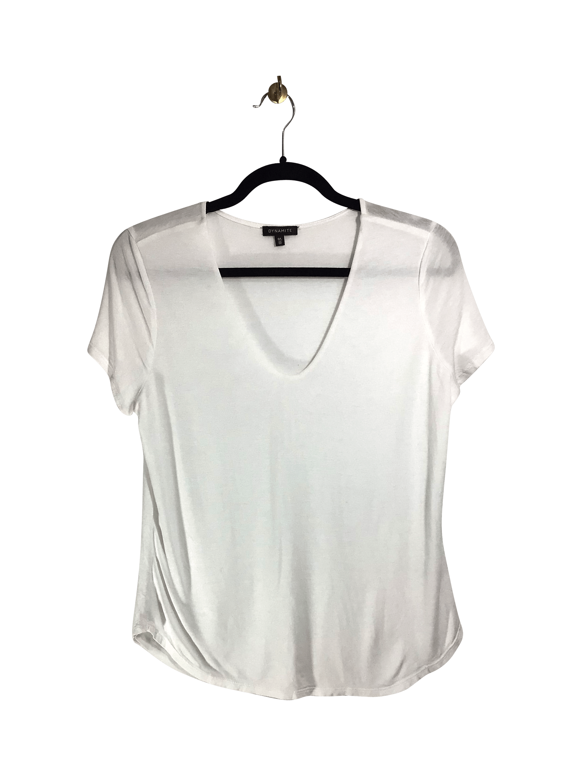 Stylish DYNAMITE Women's Regular Fit White T-Shirt - Size L