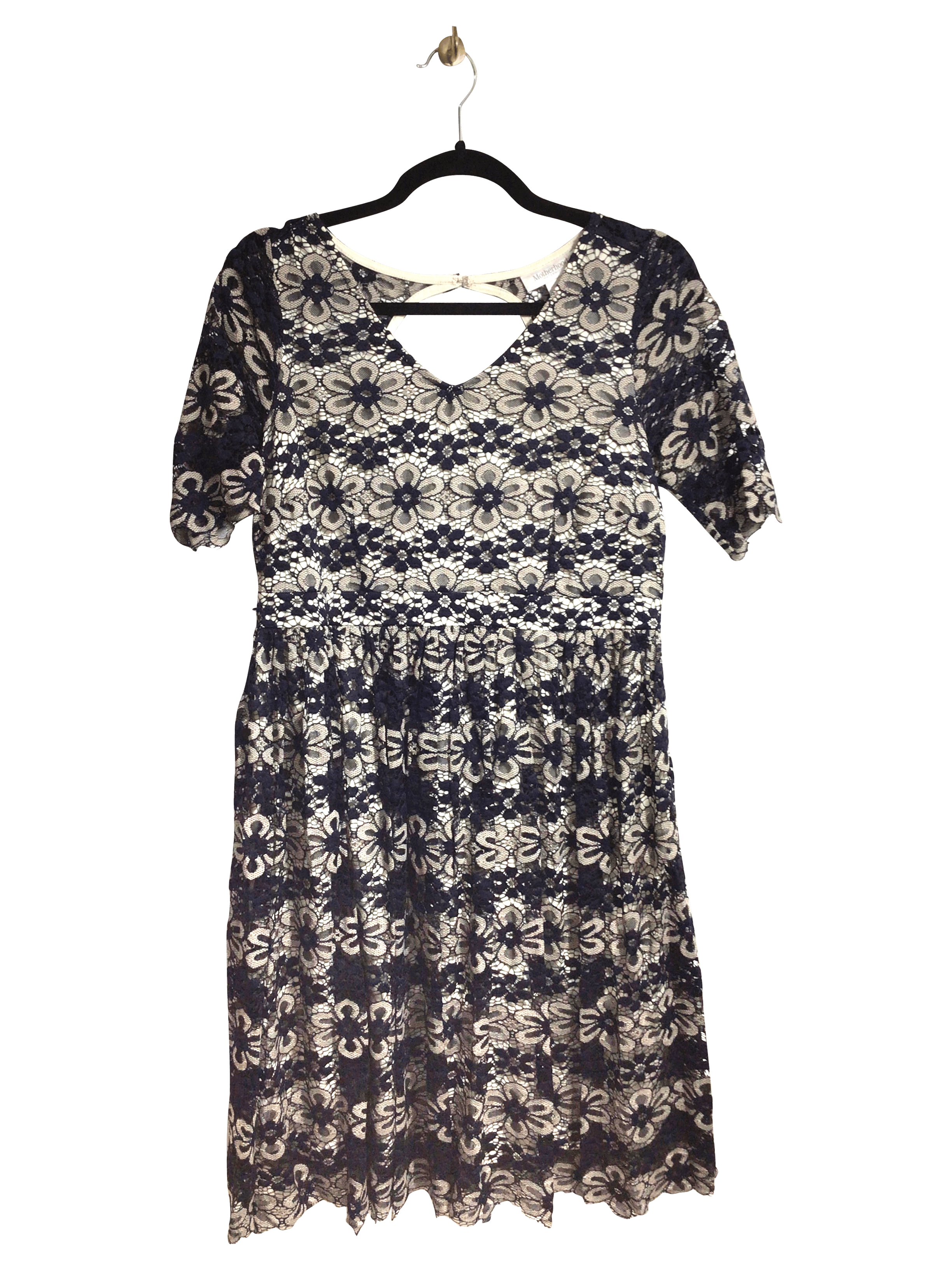 Stylish MOTHERHOOD Women's Blue Regular Fit Midi Dress - Size M