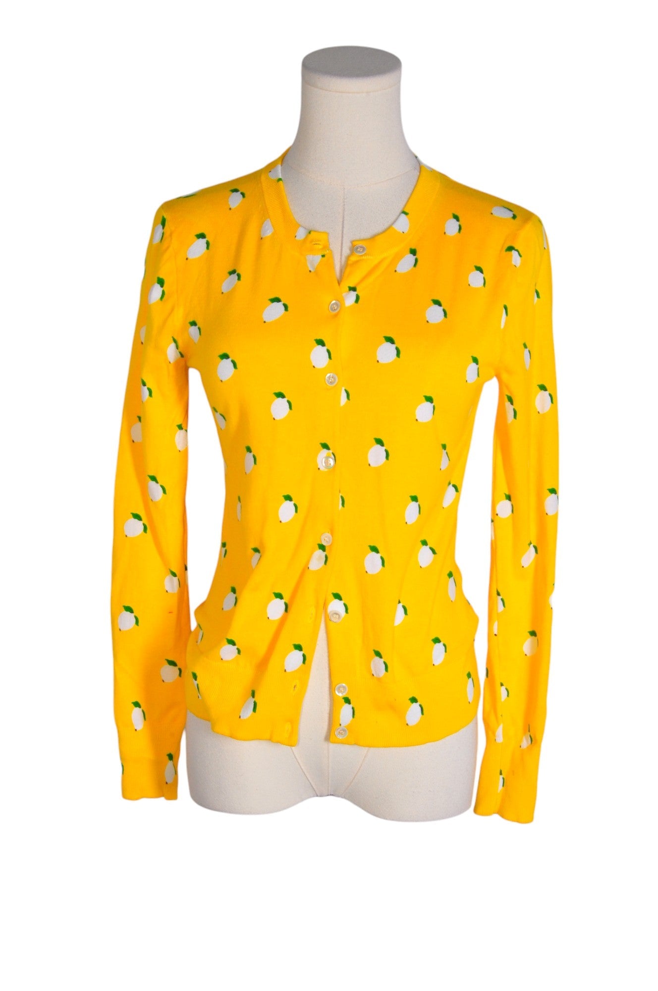 J. CREW Stylish Women's Regular Fit Yellow Cardigan - Size XS
