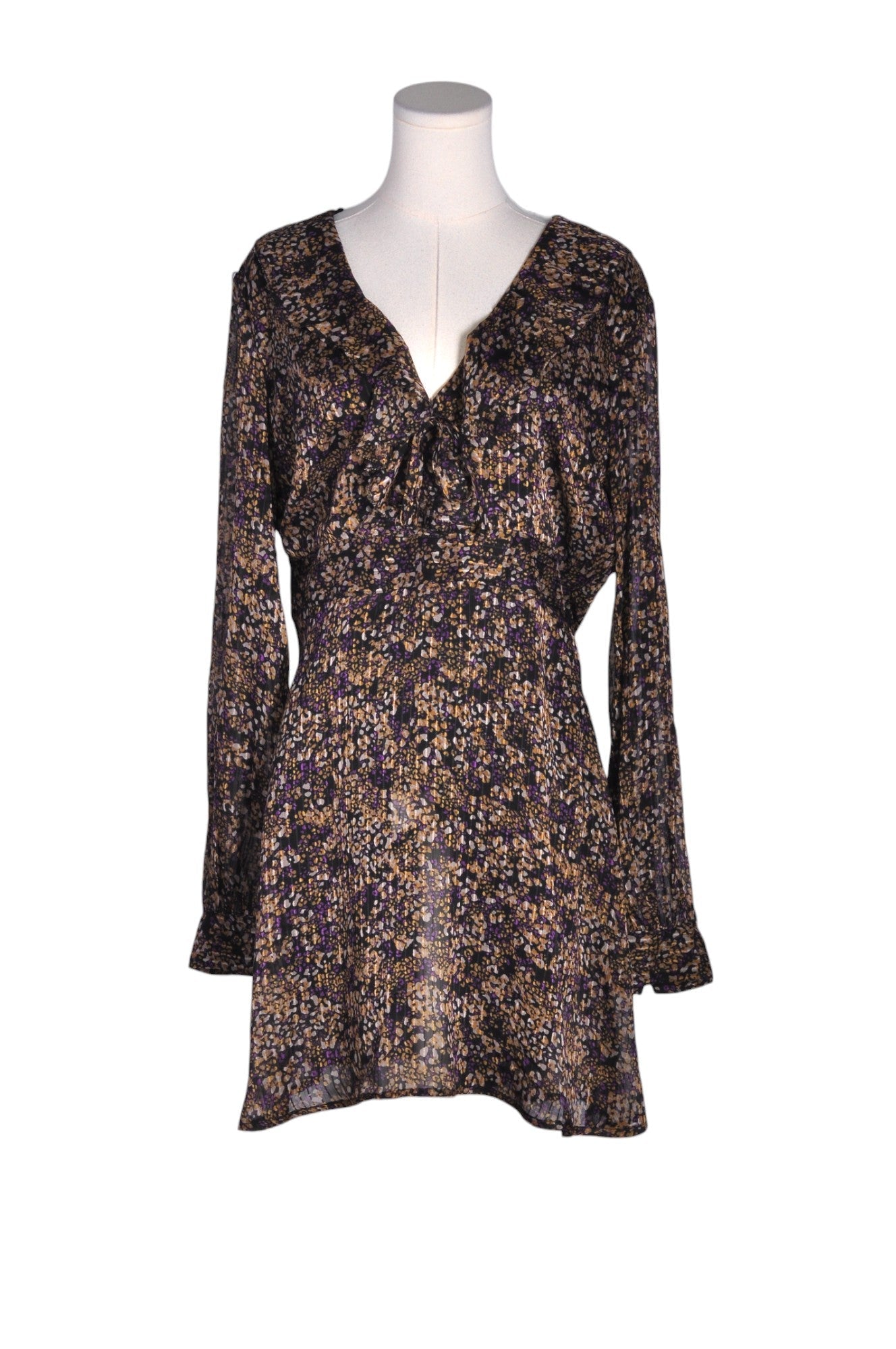 Stylish DYNAMITE Women's Brown Regular Fit Mini Dress - Size L