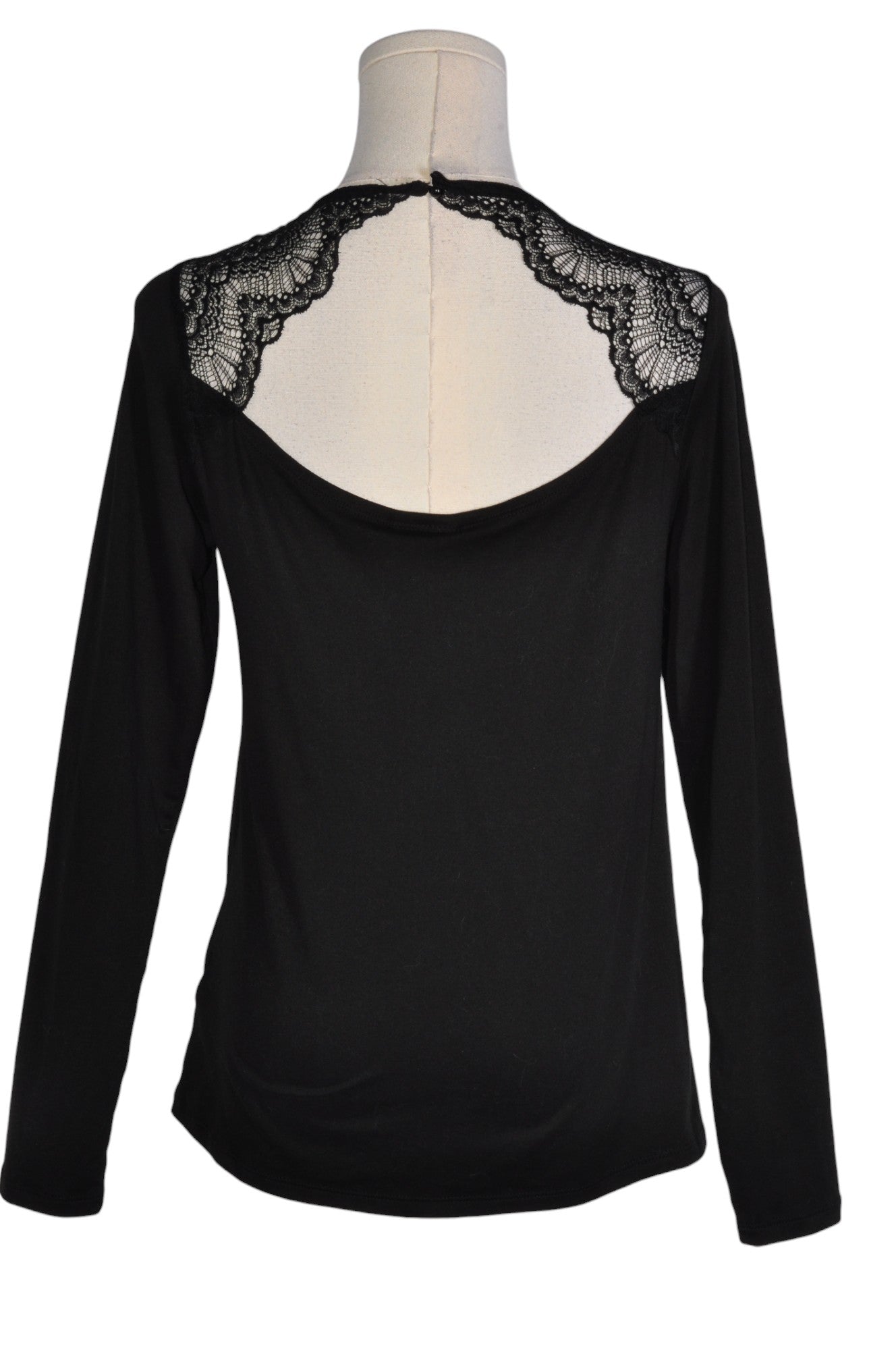 BOBEAU Stylish Women's Regular-Fit Black Blouse - Size S