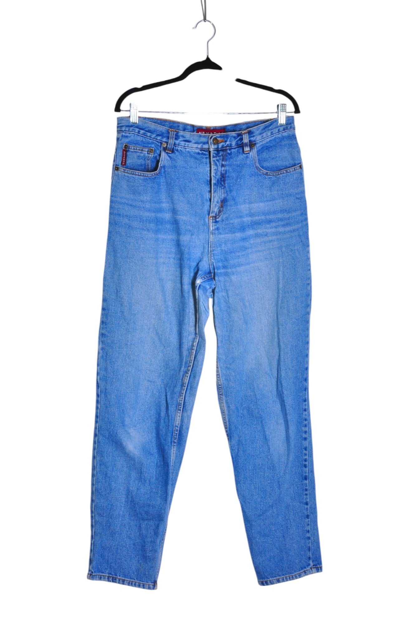 NEVADA Stylish Women's Blue Straight-Legged Regular Fit Jeans Size 14