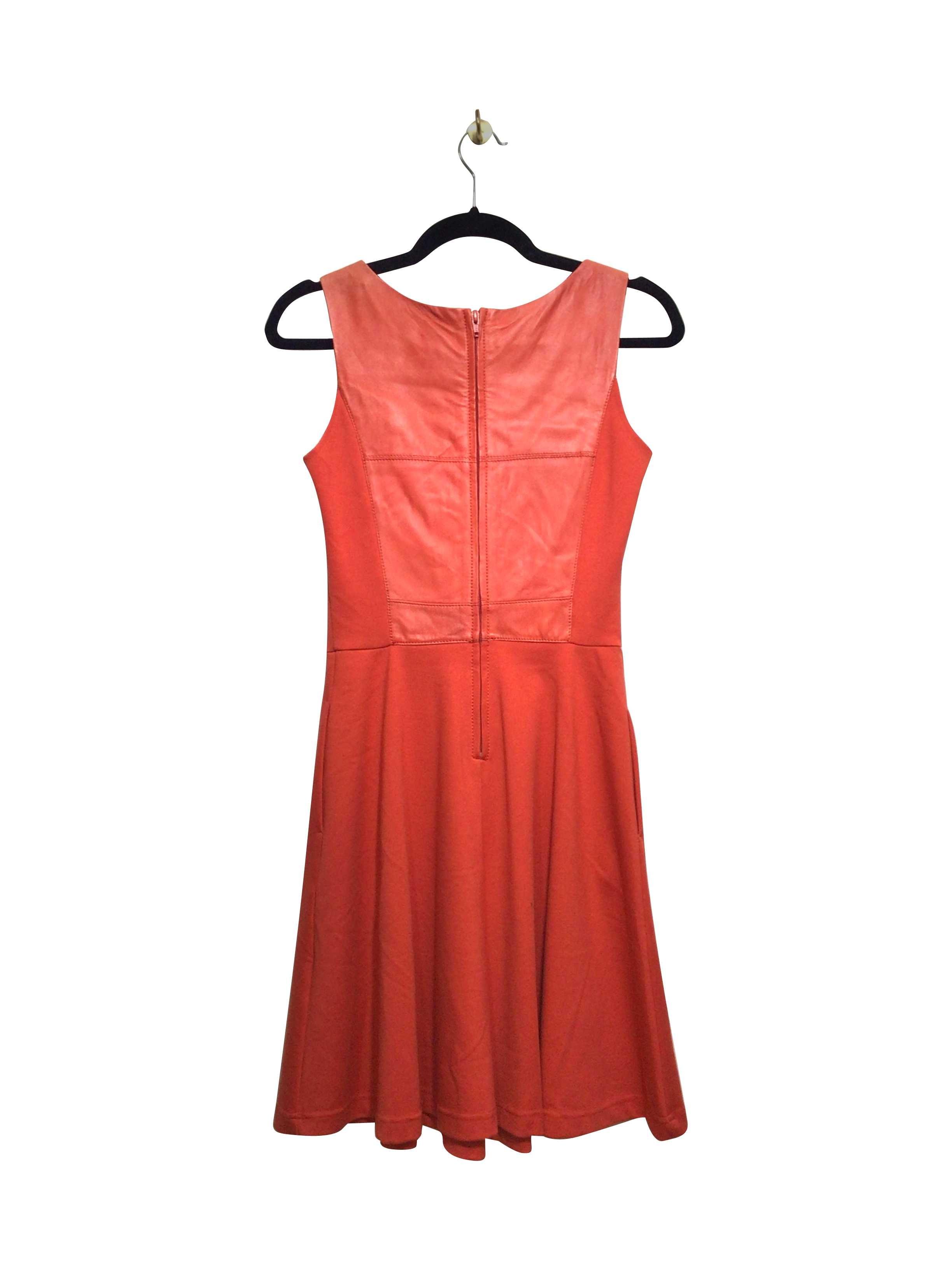 DANIER Stunning Orange Regular Fit Shift Dress - Size 2
