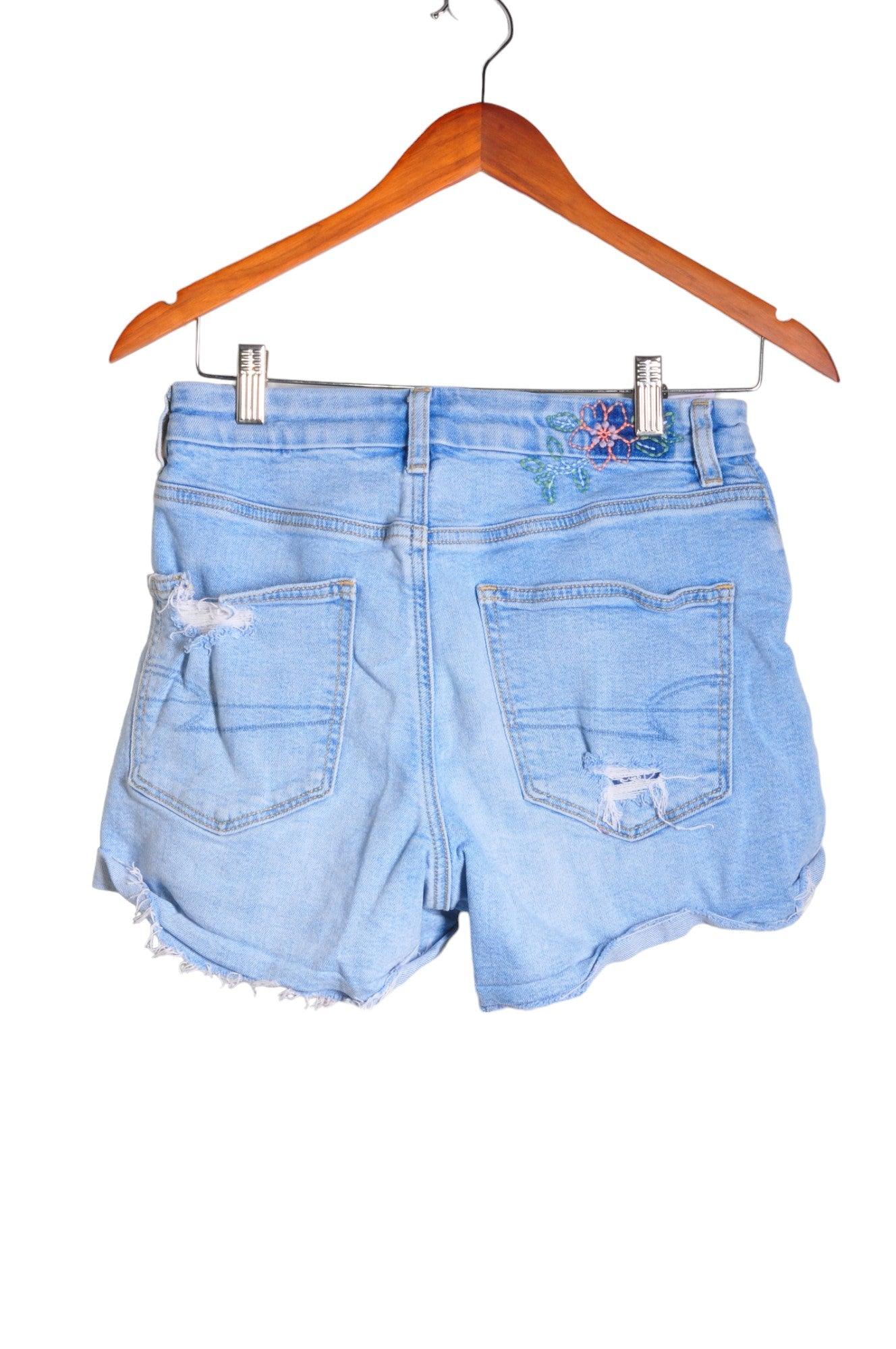 AMERICAN EAGLE Stylish Women's Blue Denim Shorts - Regular Fit, Size 6
