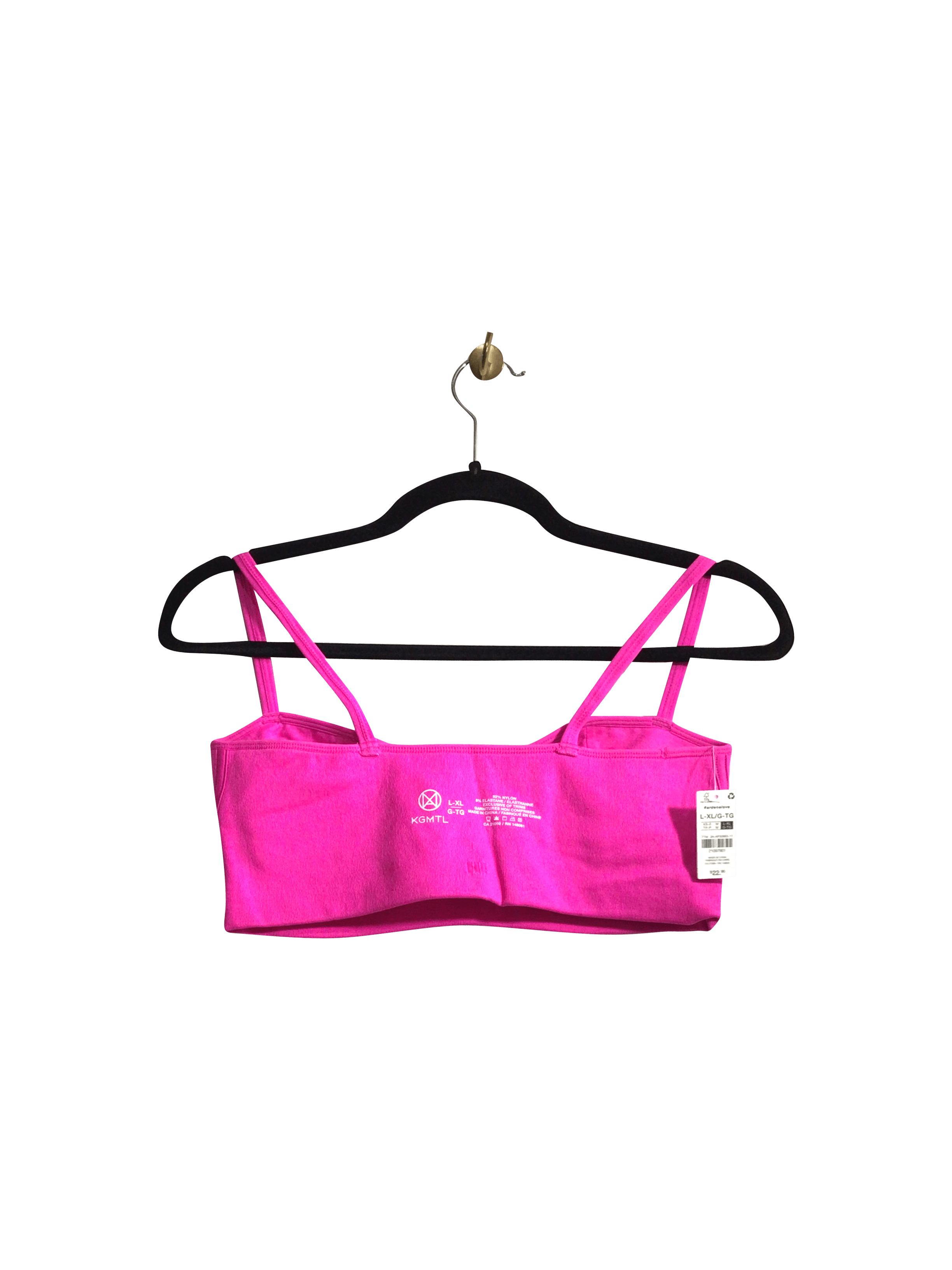 KGMTL Women's Pink Regular Fit Second - Hand Activewear Sports Bras - Size L
