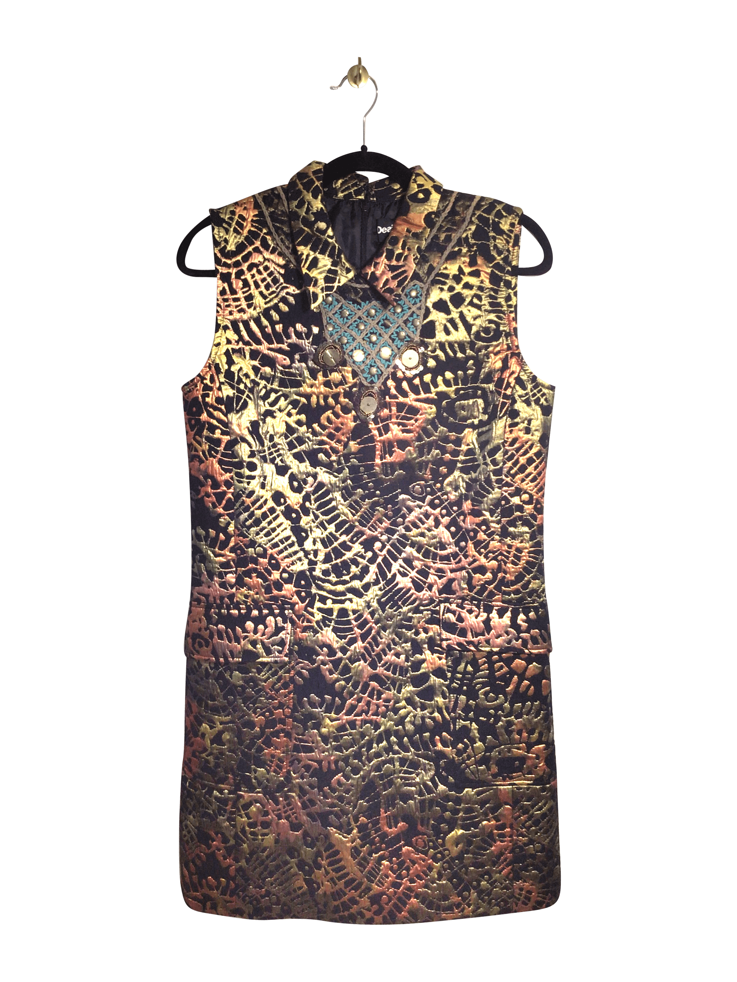DESIGUAL Stylish Women's Brown Regular Fit Midi Dress - Size 42