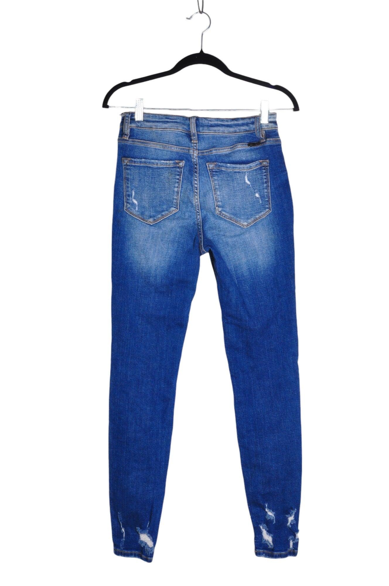 KANCAN Stylish Women's Blue Regular Fit Straight-Legged Jeans - Size 27