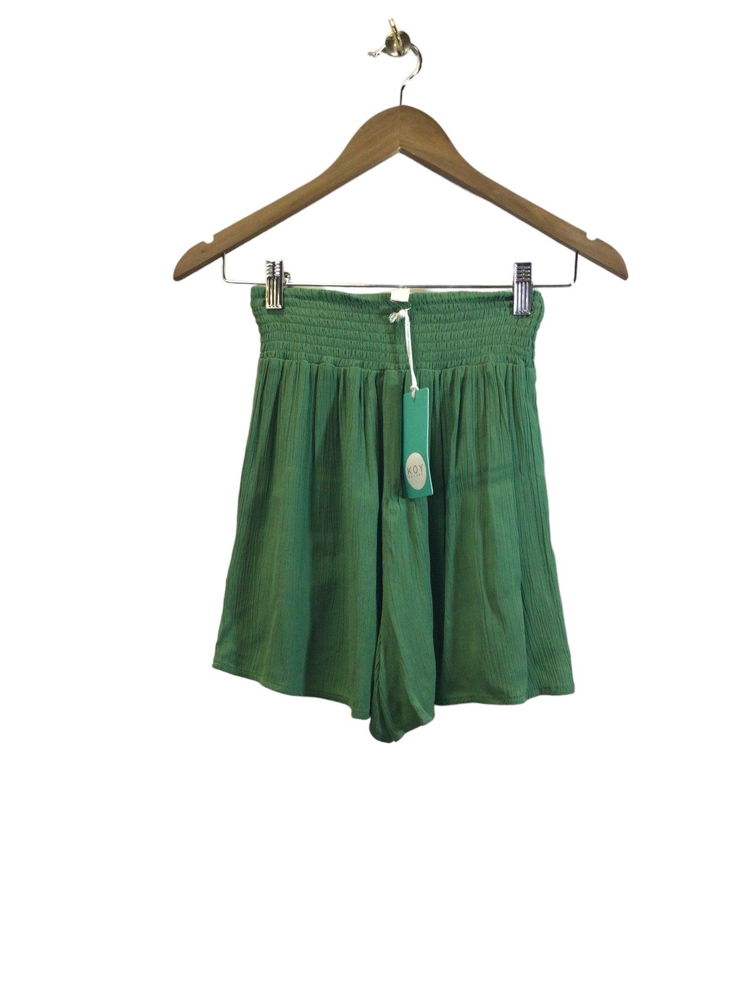 KOY RESORT Stylish Women's Classic Green Regular-Fit Shorts - Size XS