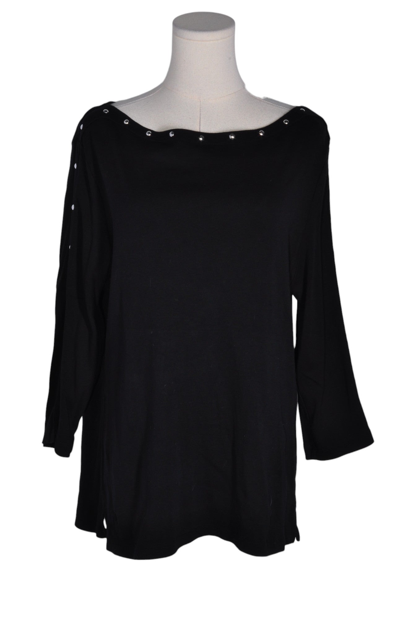 KAREN SCOTT Stylish Black Regular - Fit Women's Blouses - Size L