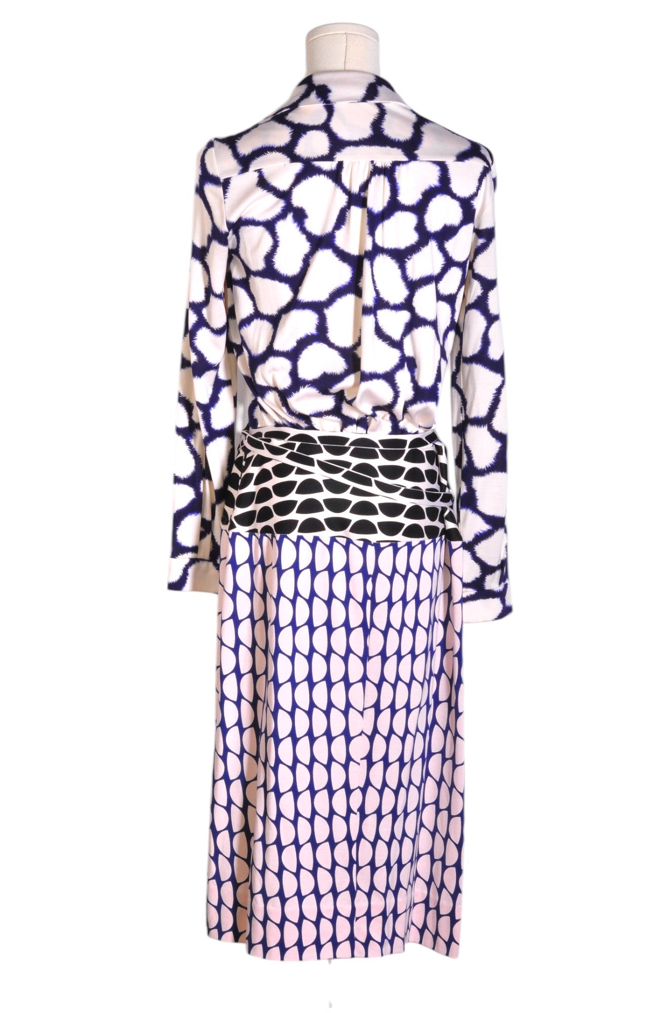 DIANE VAN FURSTENBERG Stylish Women's Blue Regular Fit Wrap Dress - Size 6