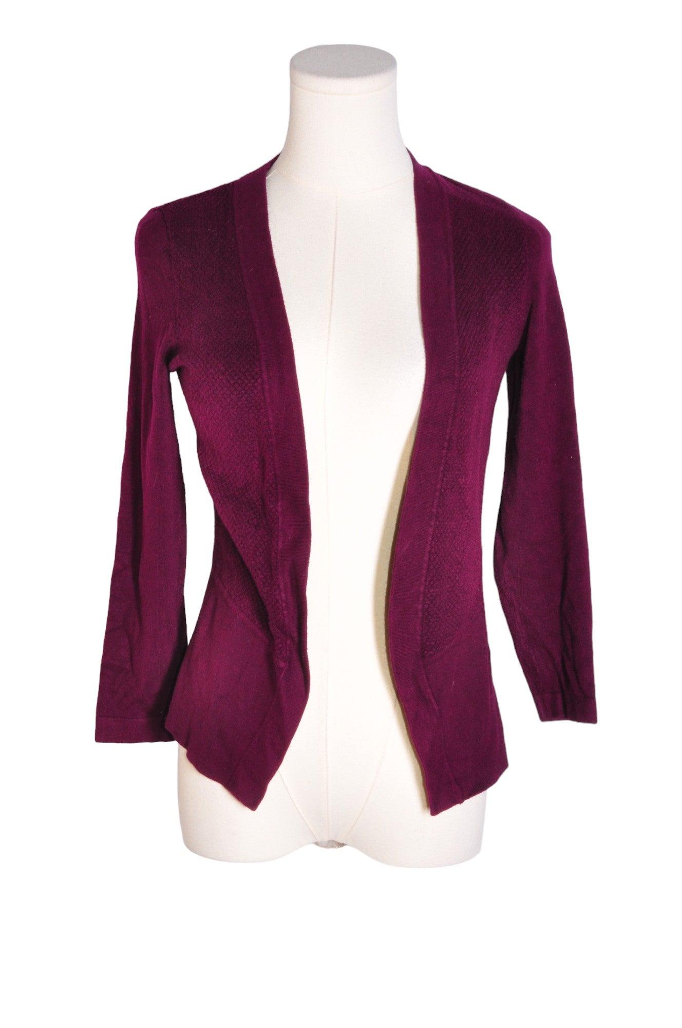 Stylish CHATEAU Purple Regular - fit Women's Cardigan in XS Size