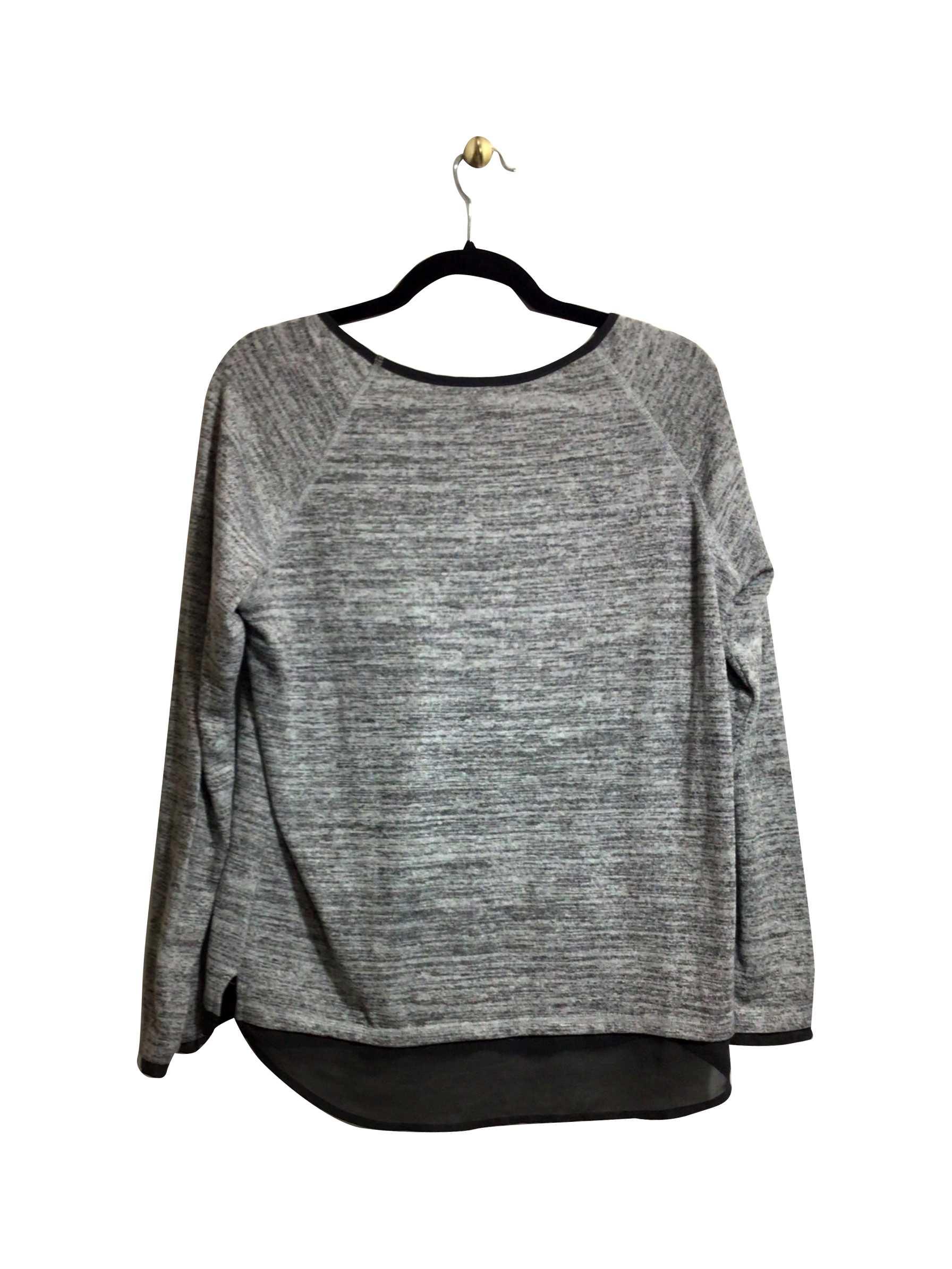 DENVER HAYES Stylish Regular Fit Gray Long-Sleeved Crew Neck T-shirt - Size L