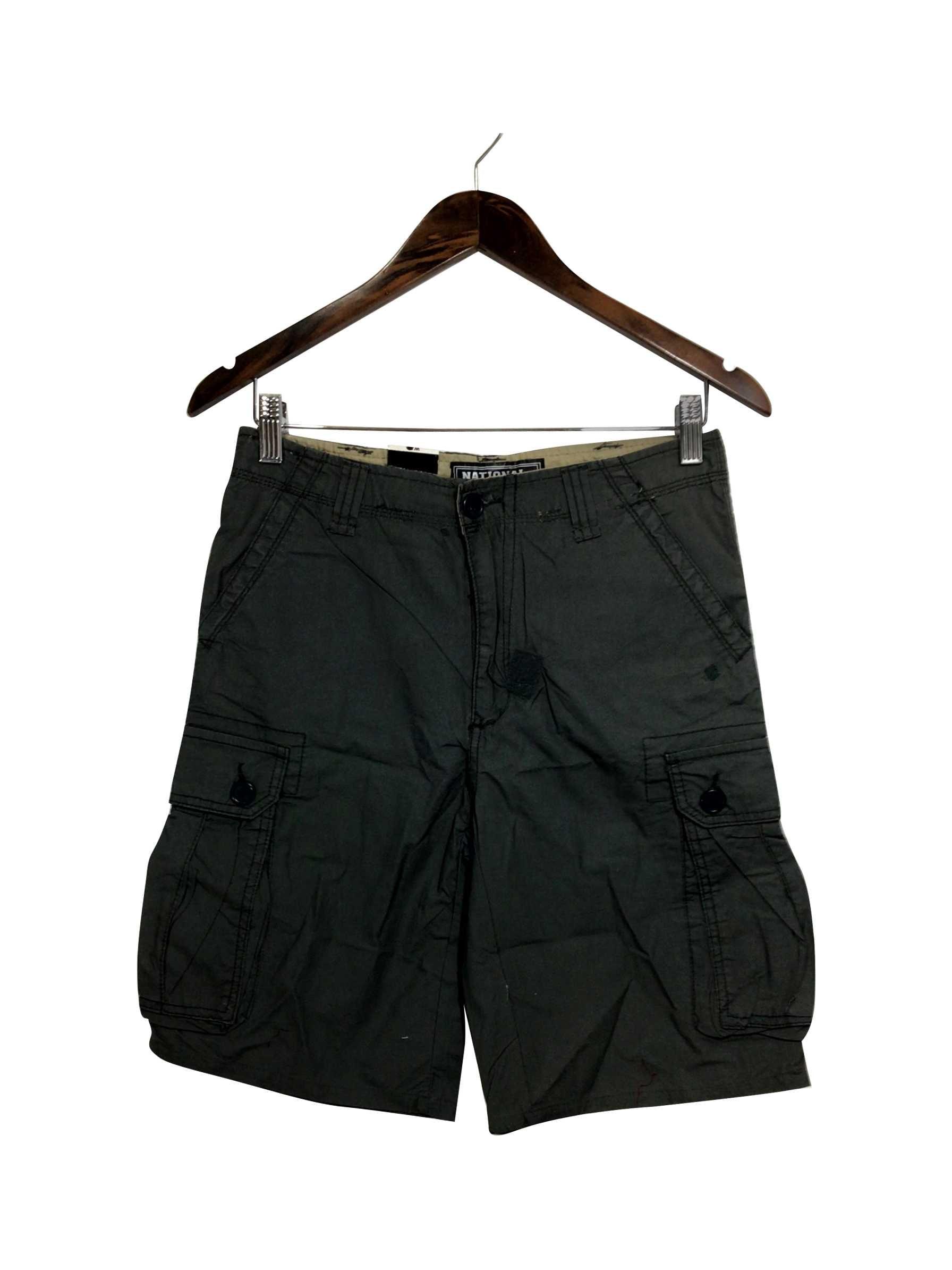 NATIONAL Stylish Regular Fit Green Pant Shorts - Size M