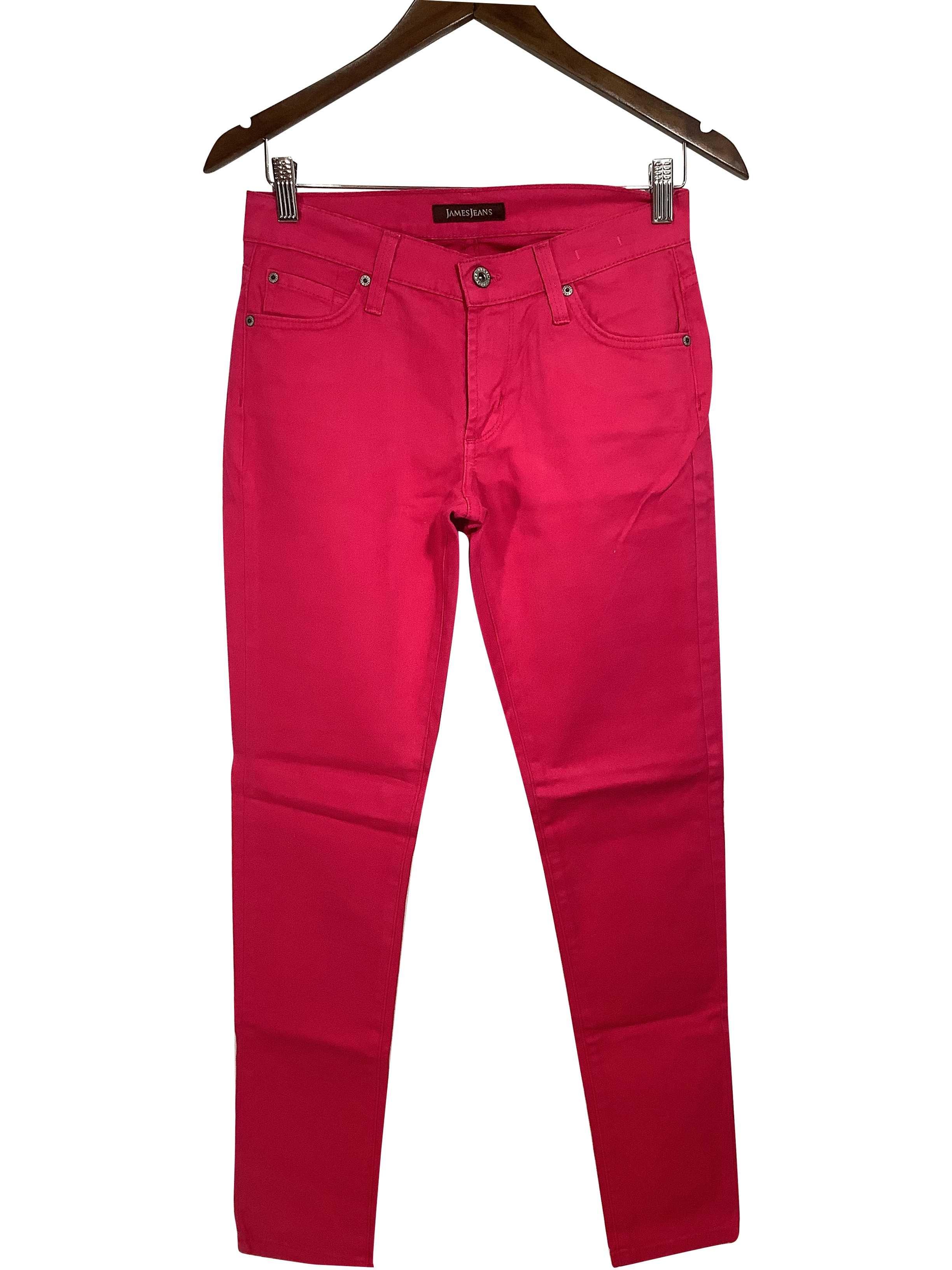 JAMES JEANS Stylish Regular Fit Pink Straight - Legged Second - Hand Jeans Size 26