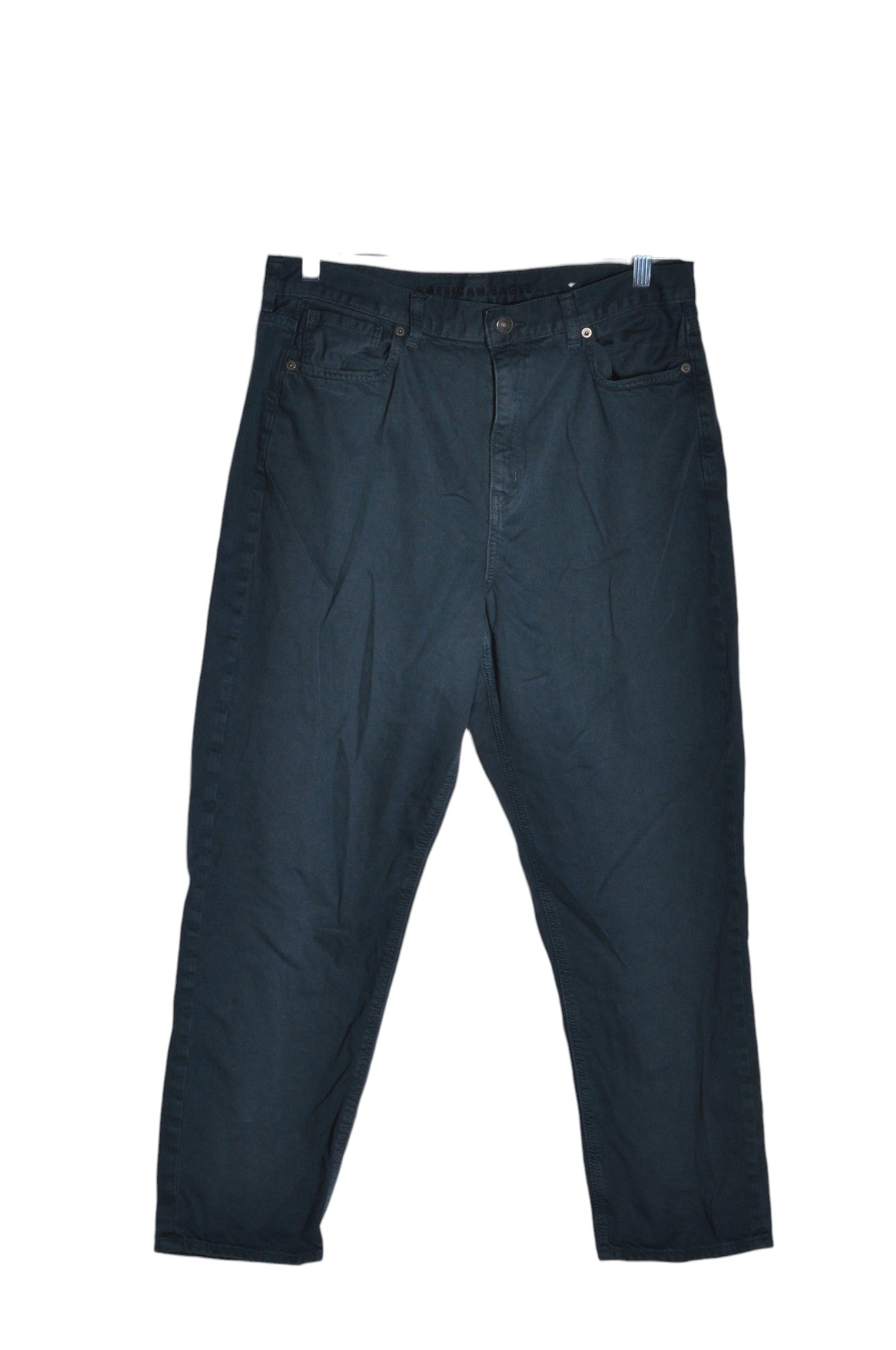 Stylish AMERICAN EAGLE Women's Regular Fit Blue Work Pants - Size 14