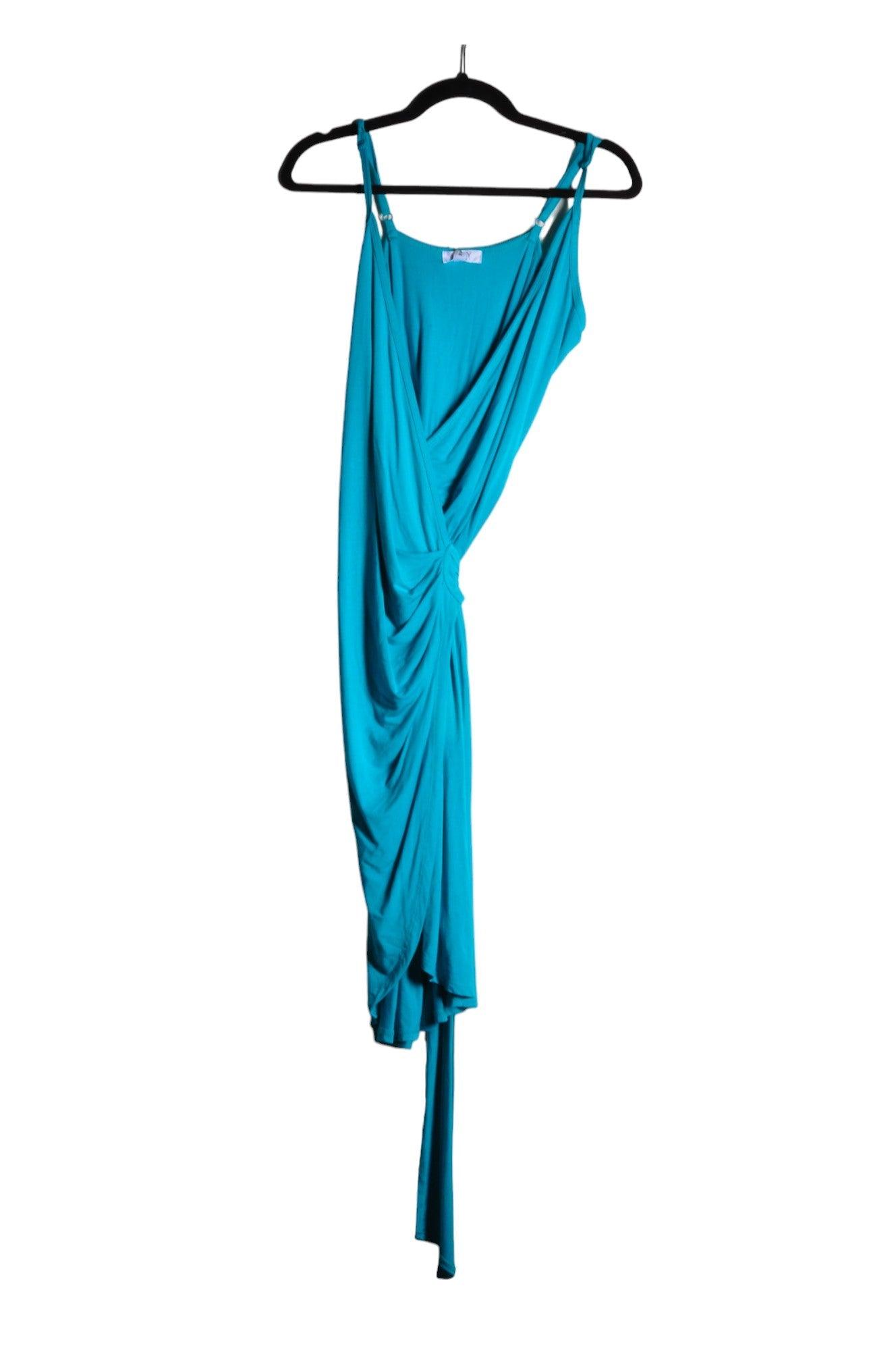 KOY RESORT Stylish Women's Blue Wrap Dress in Regular Fit - Sizes M and L