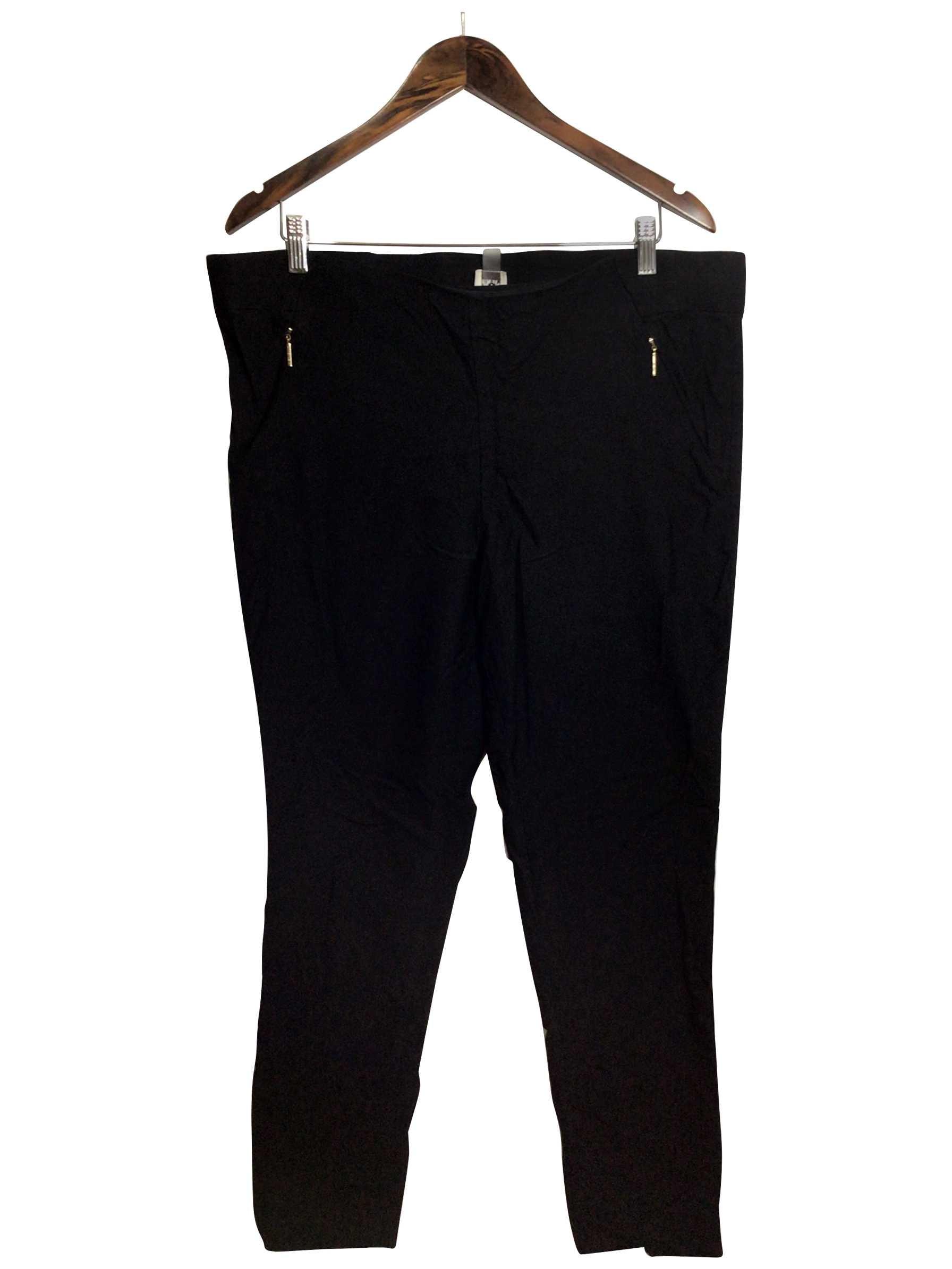 ANNE KLEIN Stylish Regular Fit Black Pant - Size 14