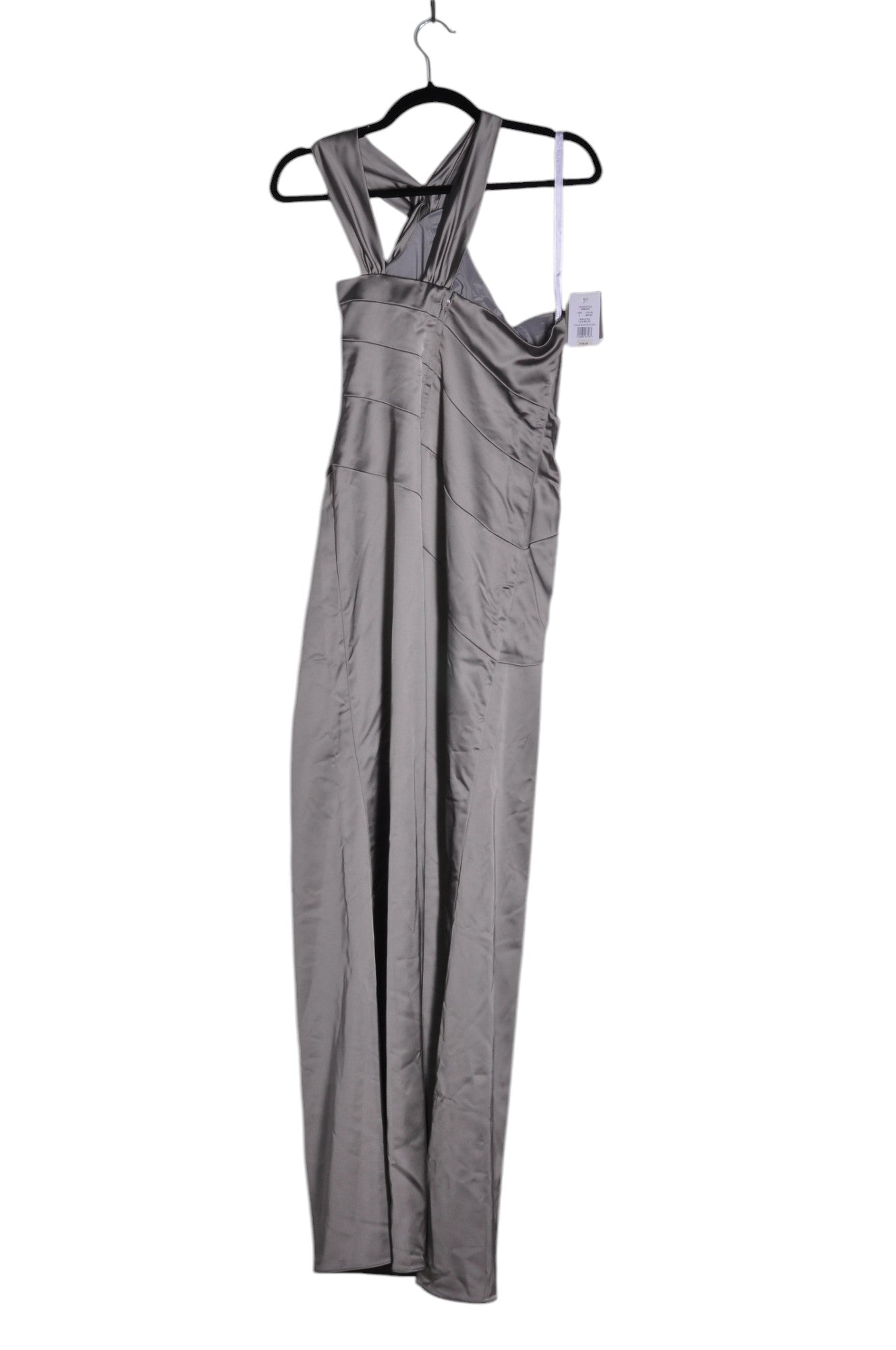 DAVID'S BRIDAL Stylish Women's Gray Regular Fit Size 8 Maxi Dresses