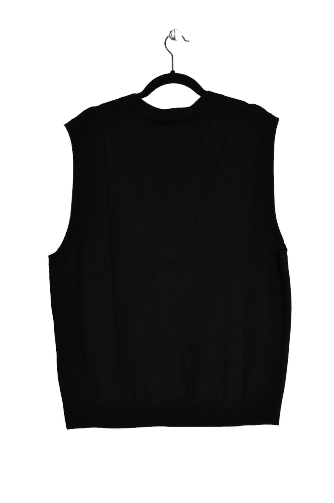 Stylish KALLSPIN Women's Regular Fit Sleeveless Crew Neck Black T-Shirt - XL