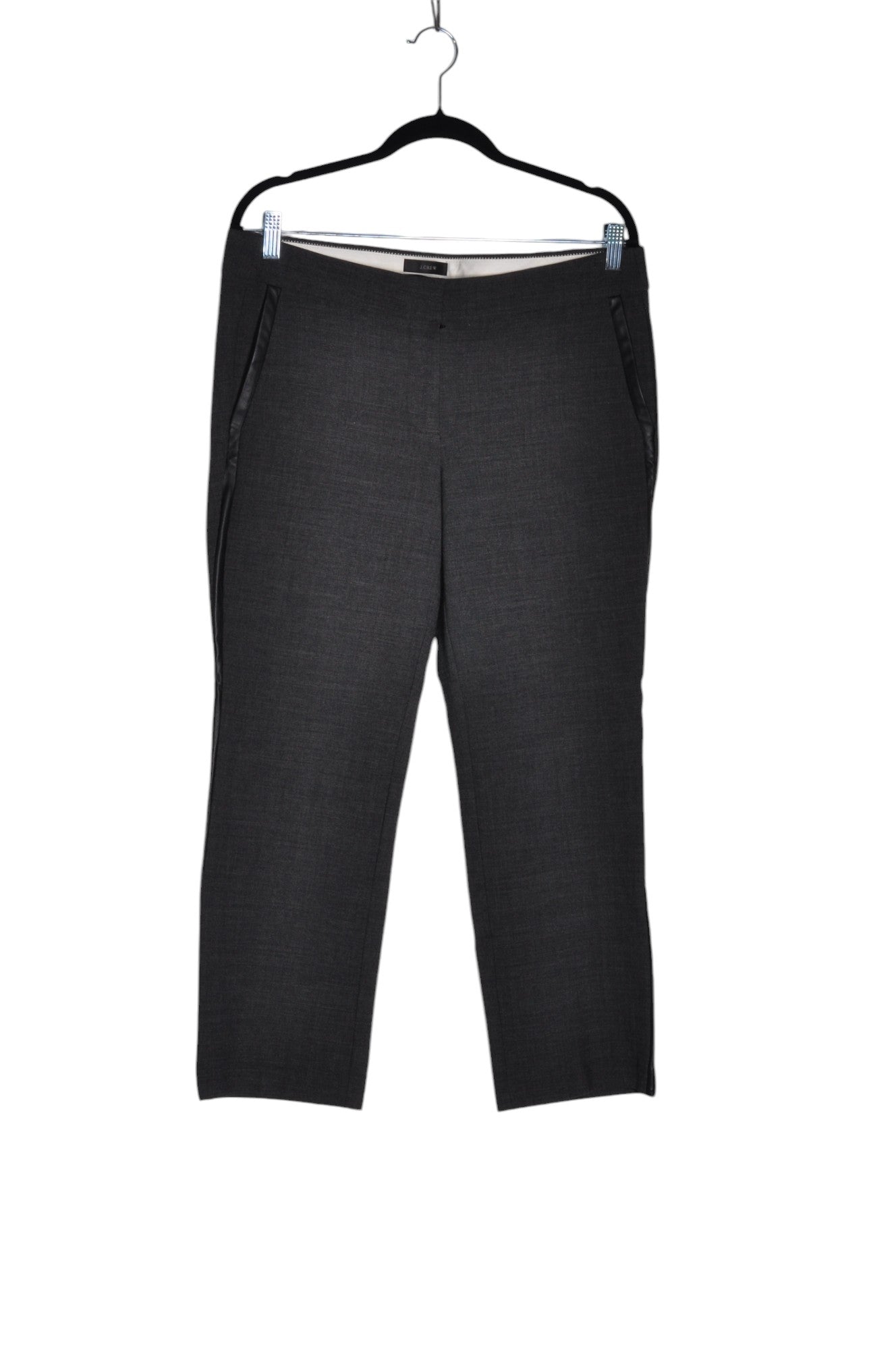 J. CREW Stylish Women's Regular Fit Gray Work Pants - Size 10