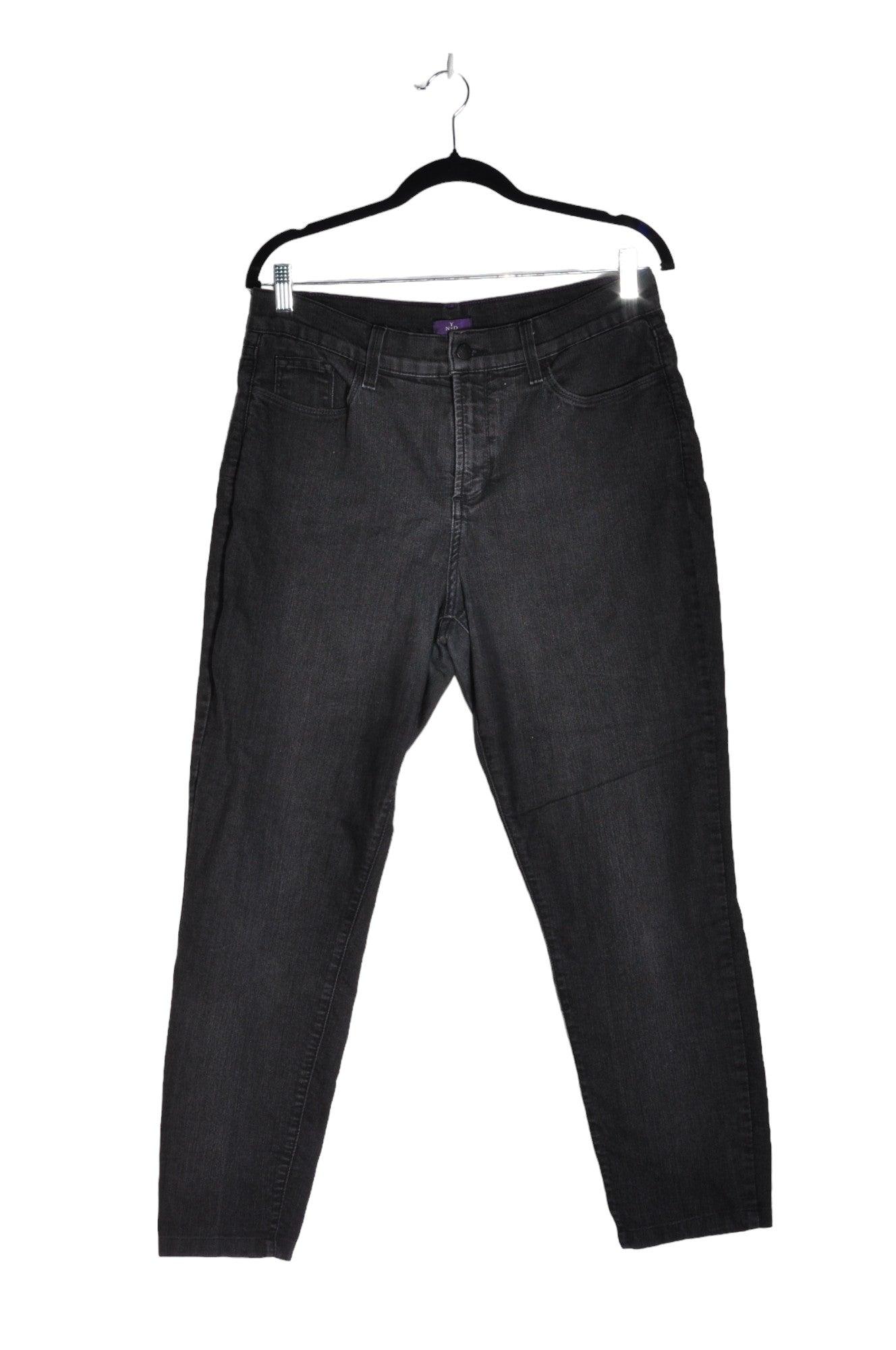 N X D Stylish Women's Black Regular-Fit Straight-Legged Jeans - Size 14