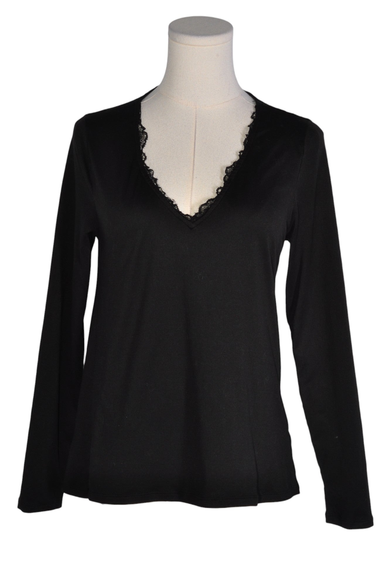 BOBEAU Stylish Women's Regular-Fit Black Blouse - Size S