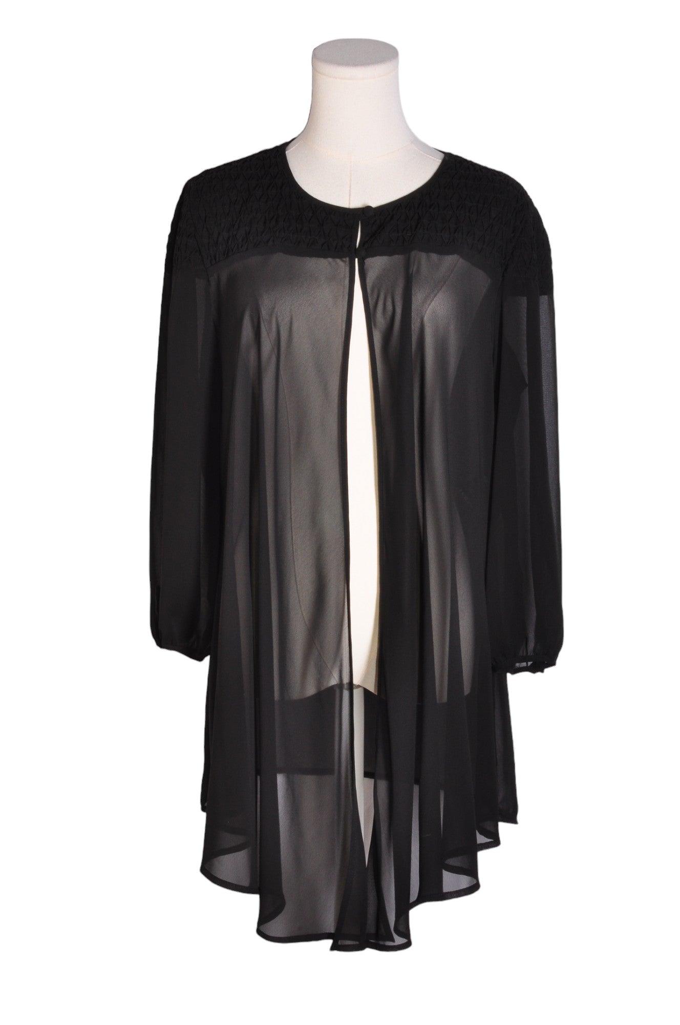 Stylish JACQUES VERT Regular Fit Black Women's Blouse - Size 14