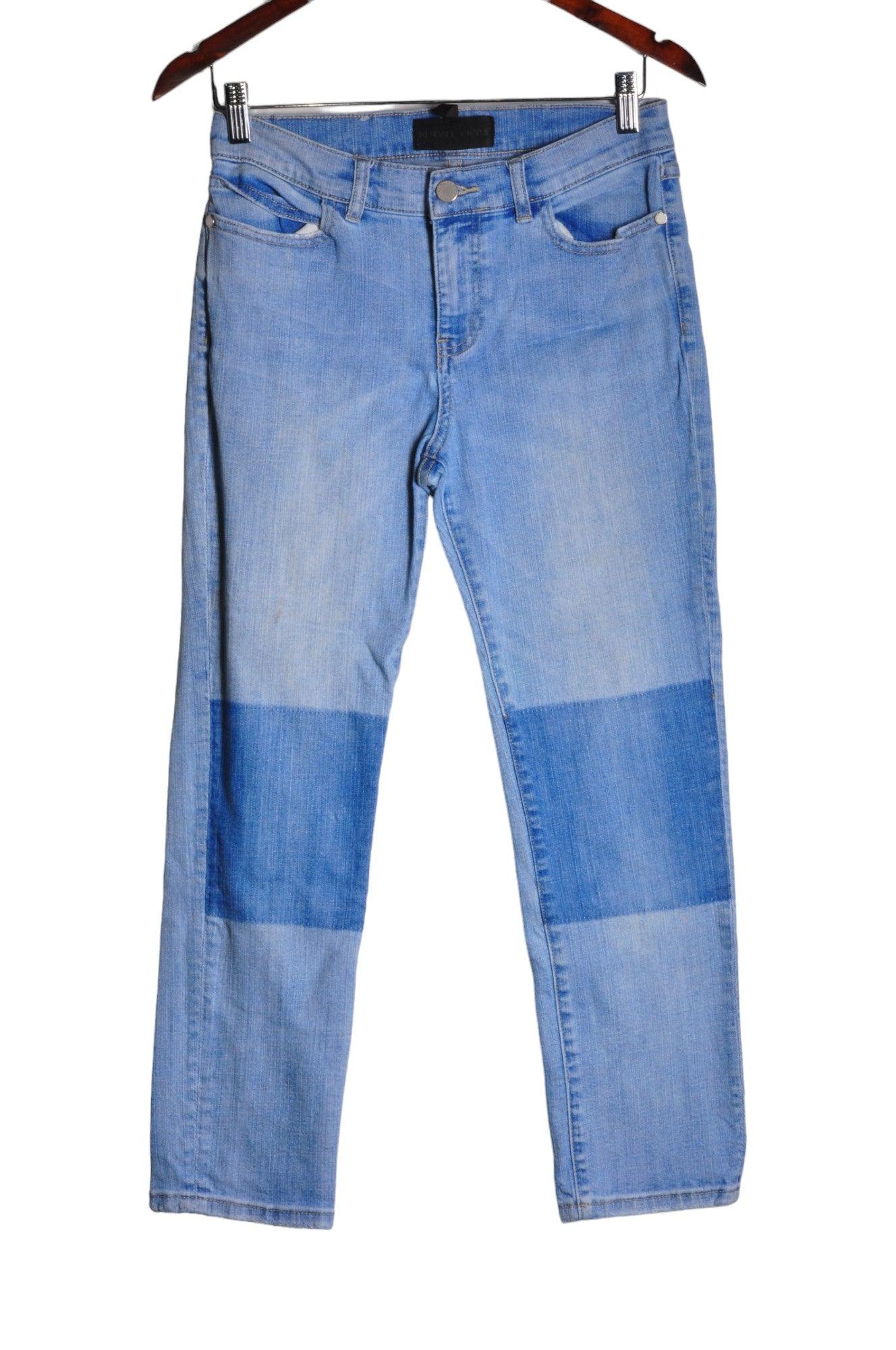 Fashionable KENDALL & KYLIE Women's Blue Regular Fit Straight-Legged Jeans - Size 27