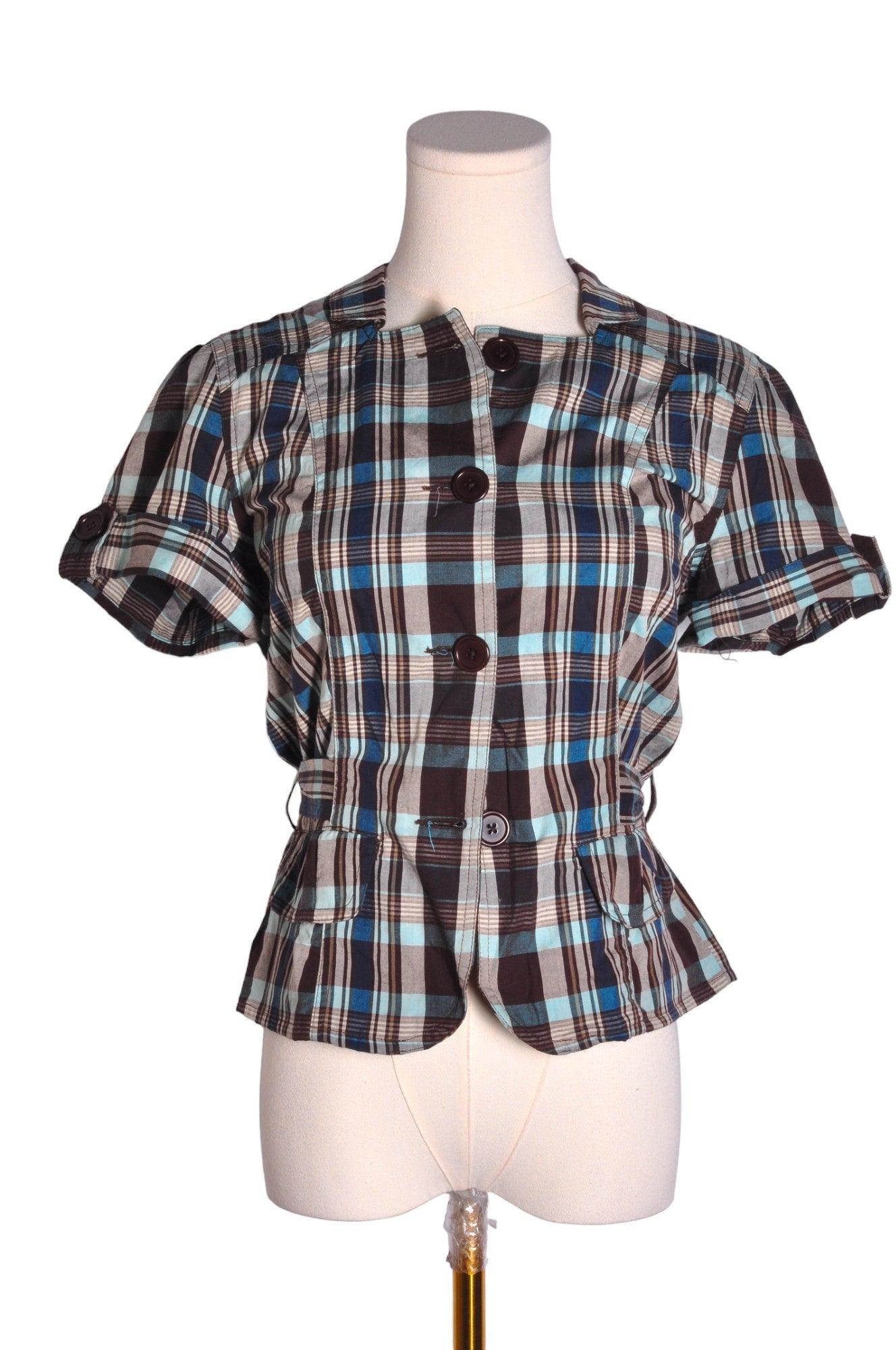 Stylish NEVADA Blue Regular-Fit Women's Blouses in XS Size