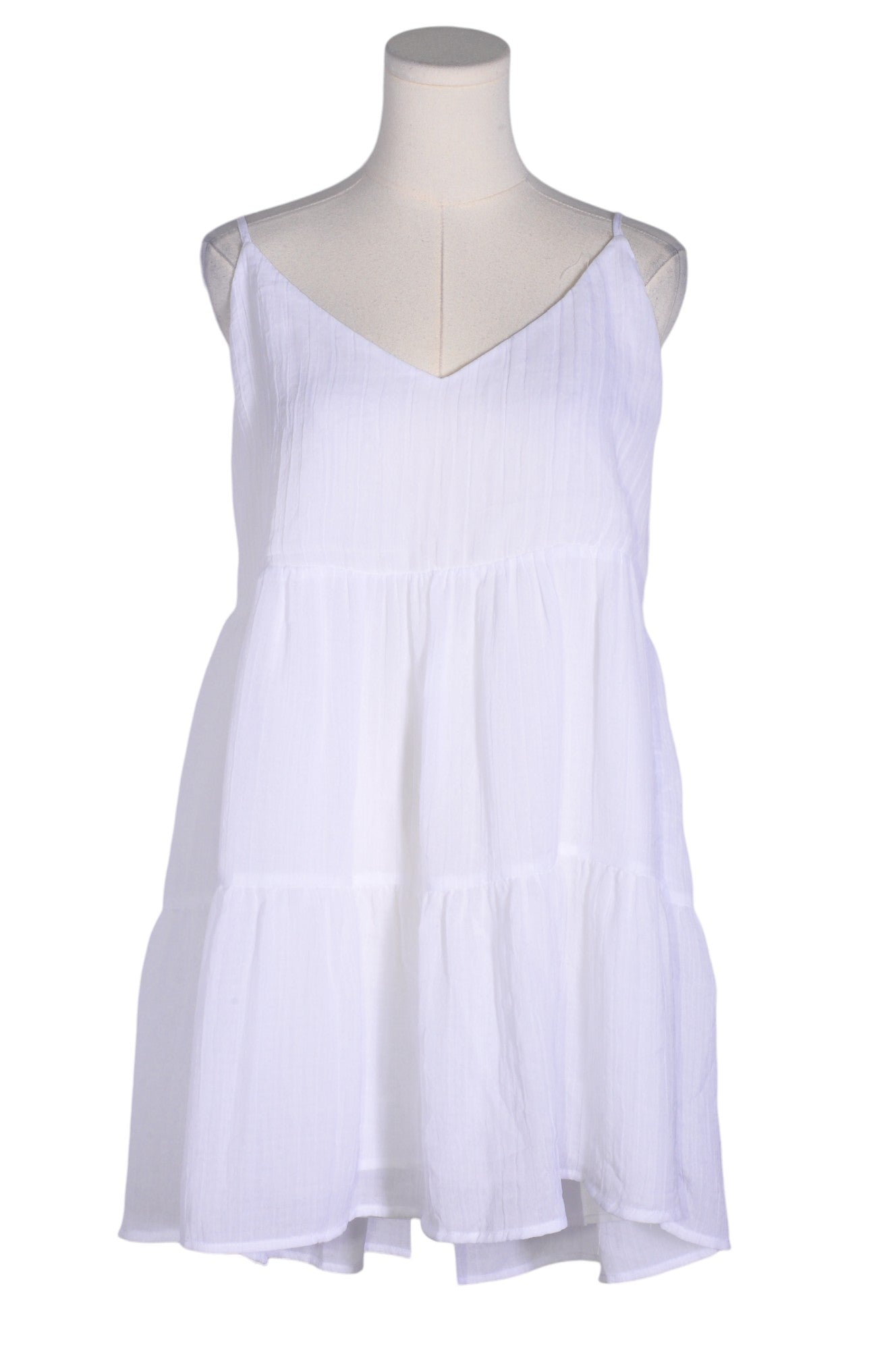 DYNAMITE Women's Stunning White Regular-Fit Drop Waist Dress - Size M