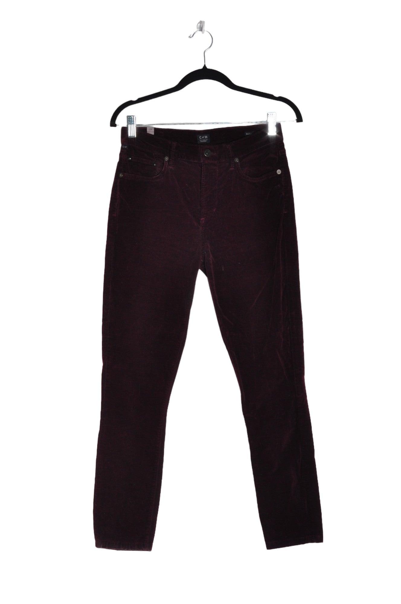 JEROME DAHAN Stylish Purple Regular Fit Women's Work Pants - Size 27
