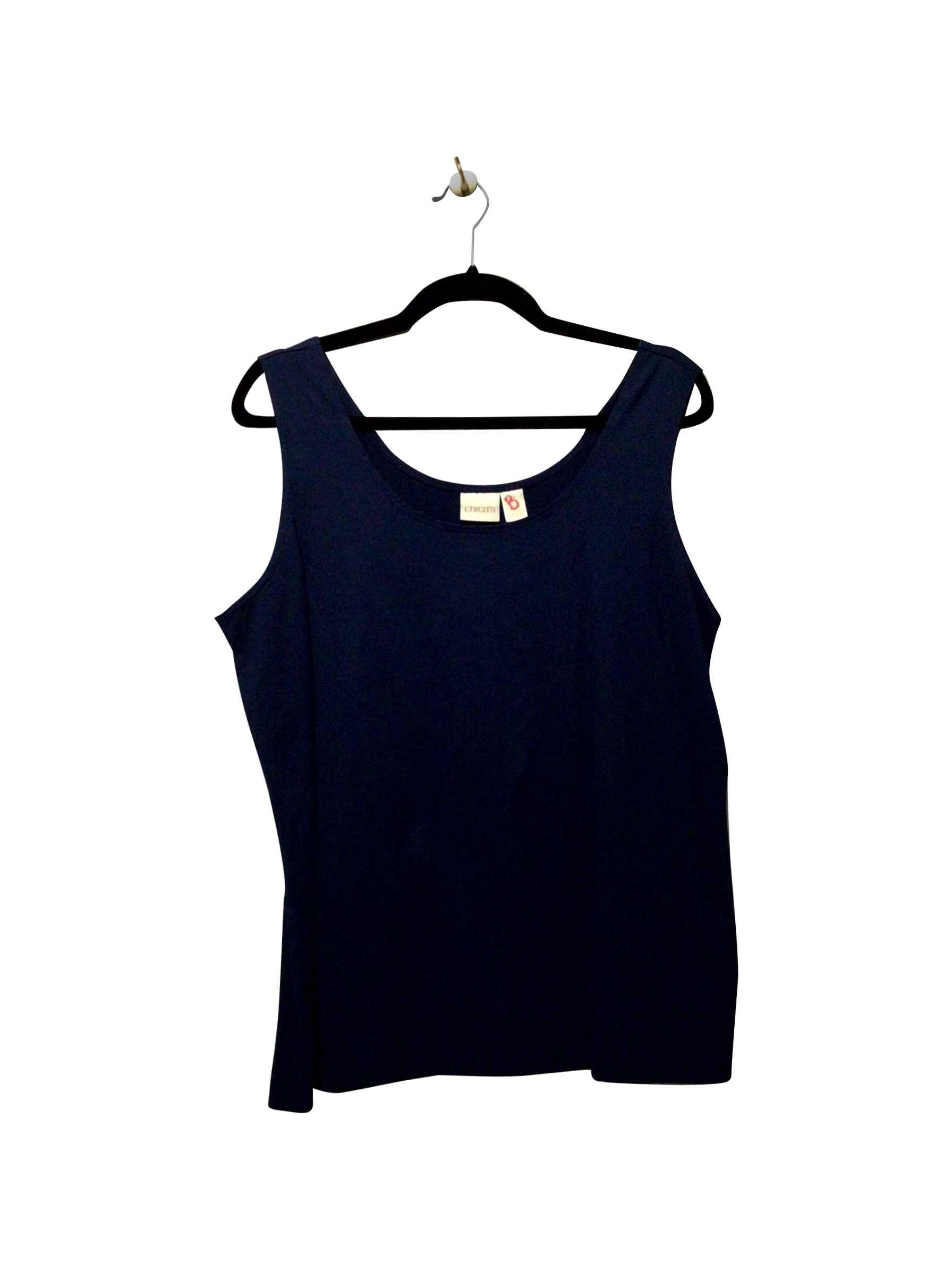 CHICO'S Blue Regular Fit Second - Hand Tank Top - Size 3