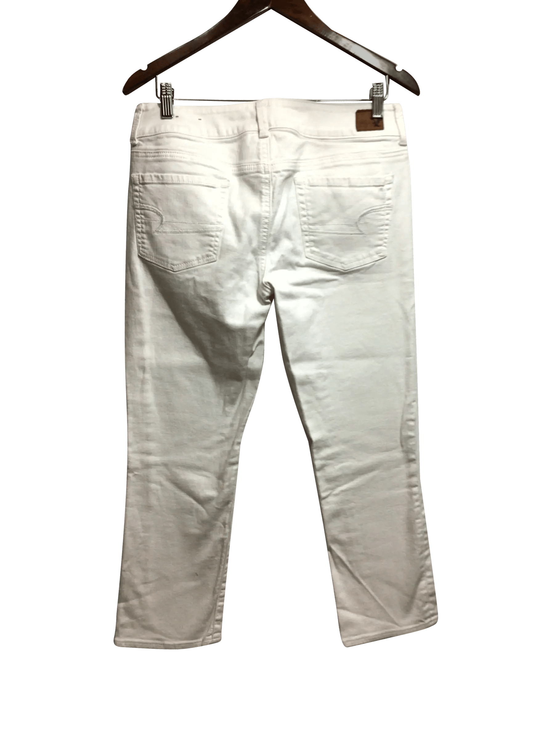 AMERICAN EAGLE Premium White Regular Fit Straight - Legged Jeans Size 10