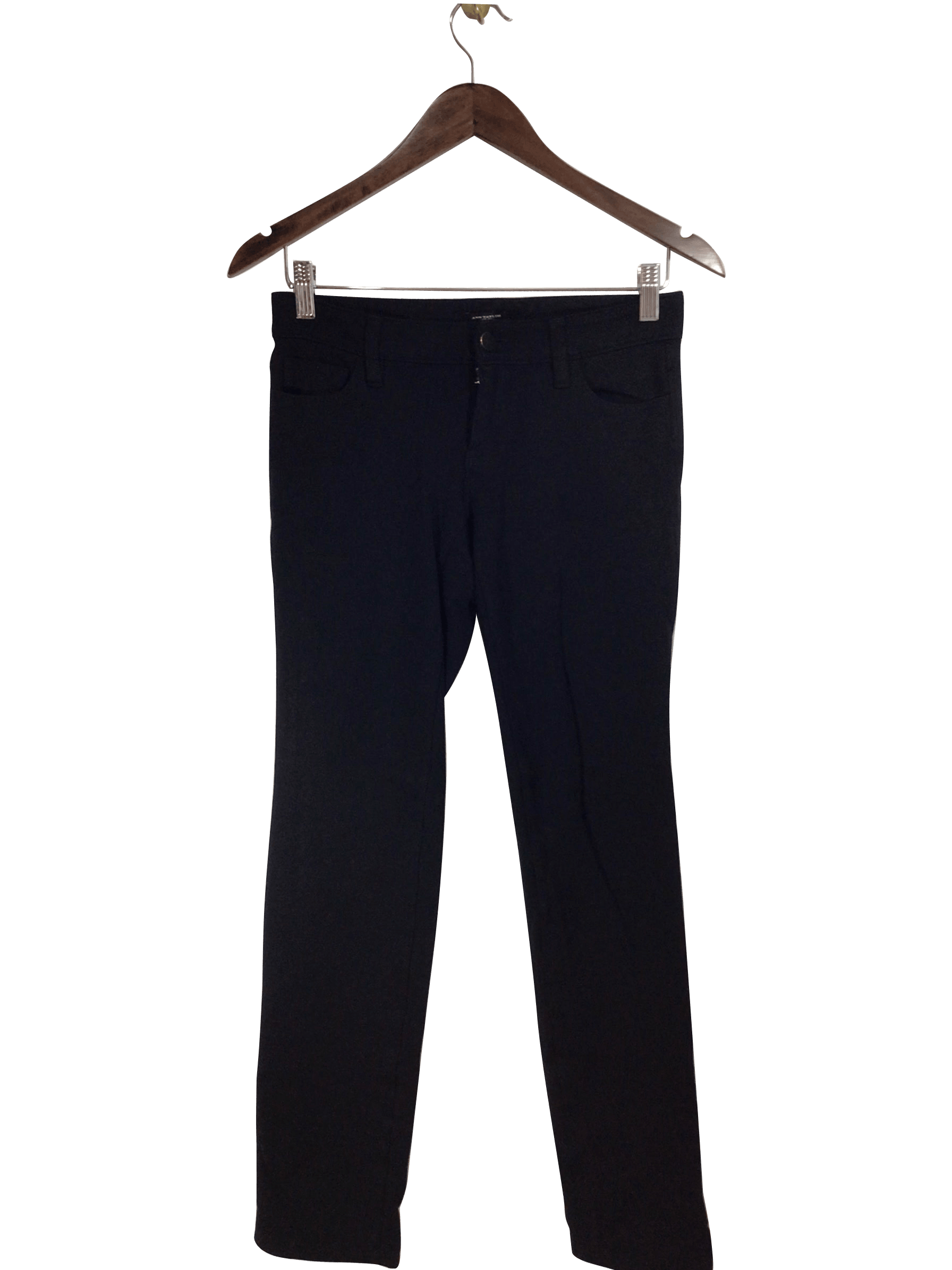 ANN TAYLOR Stylish Regular-Fit Black Pant - Size 0