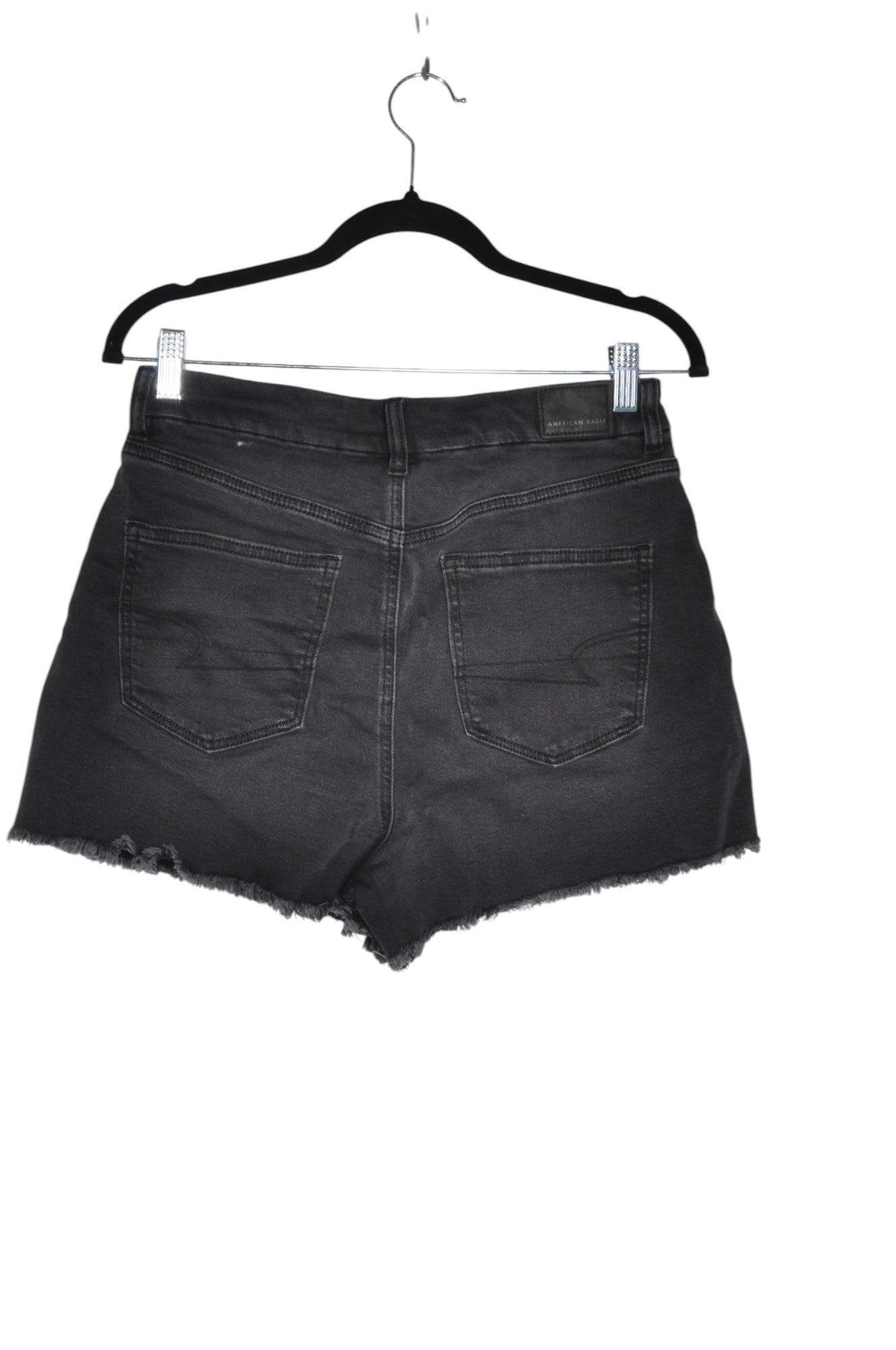 AMERICAN EAGLE Stylish Women's Black Regular Fit Denim Shorts - Size 8
