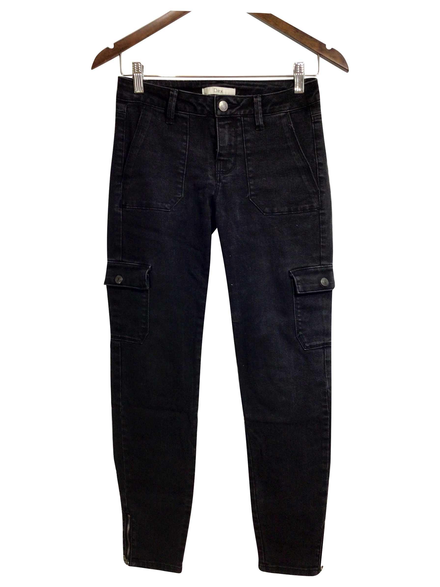 DEX Black Regular Fit Ankle-Length Straight-Legged Second-Hand Jeans - Size 26