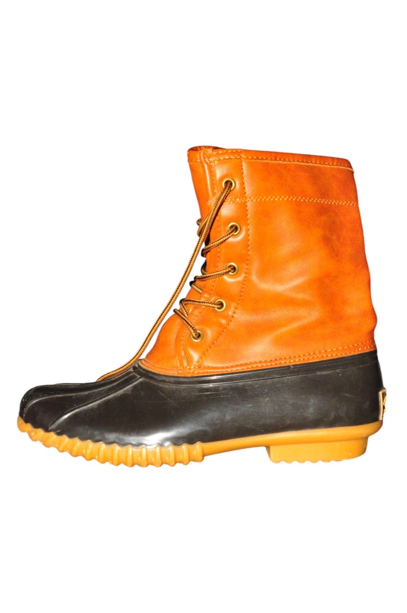 Stylish Women's Brown Regular Fit Duck Boots Size 8