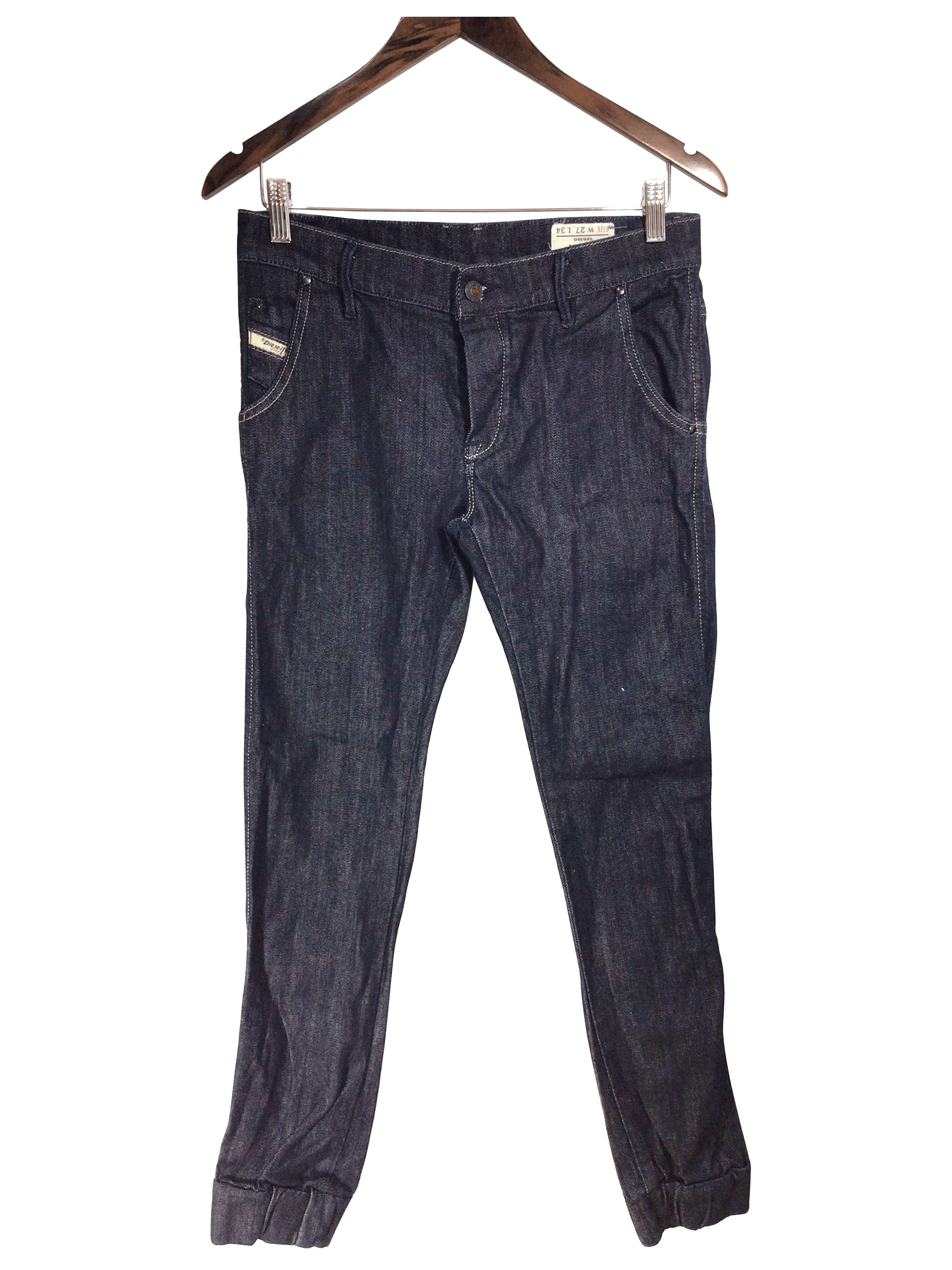 Stylish DIESEL Women's Blue Regular-Fit Straight-Legged Jeans - Size 27x34