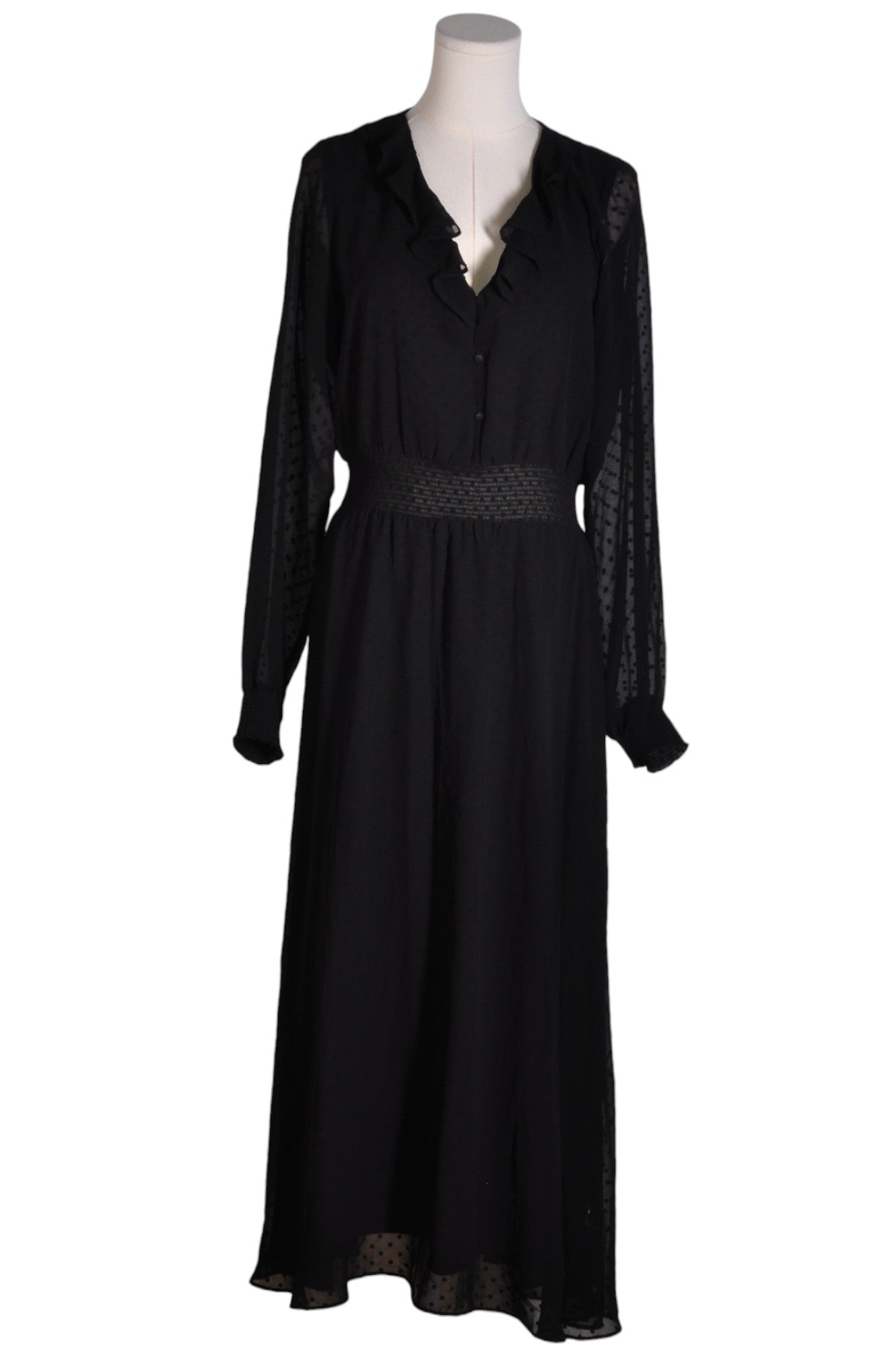 Stylish NANETTE LEPORE Women's Black Regular Fit Maxi Dress - Size 10
