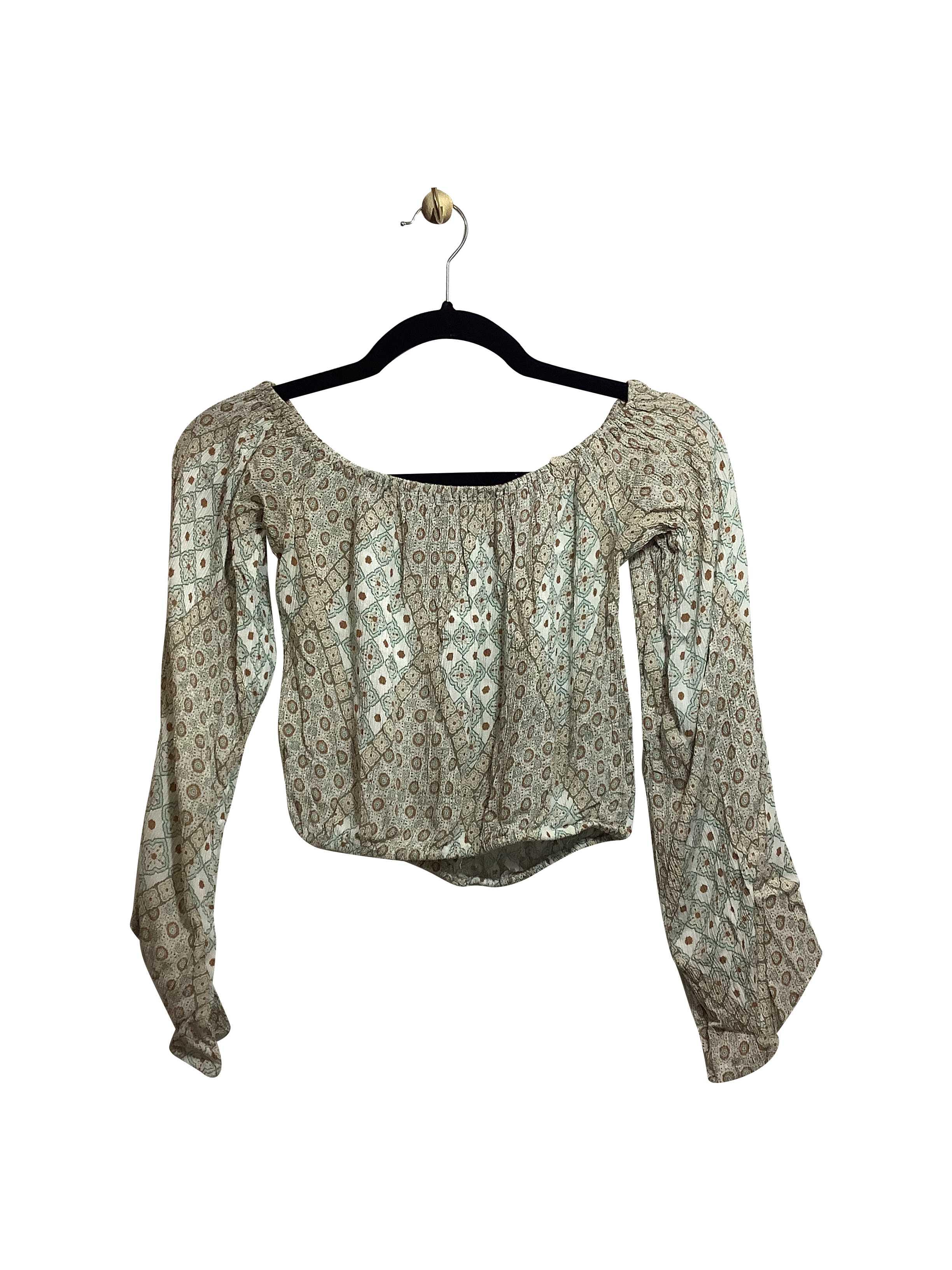 KENDALL & KYLIE Stylish Regular Fit Beige Crop Top - Size S