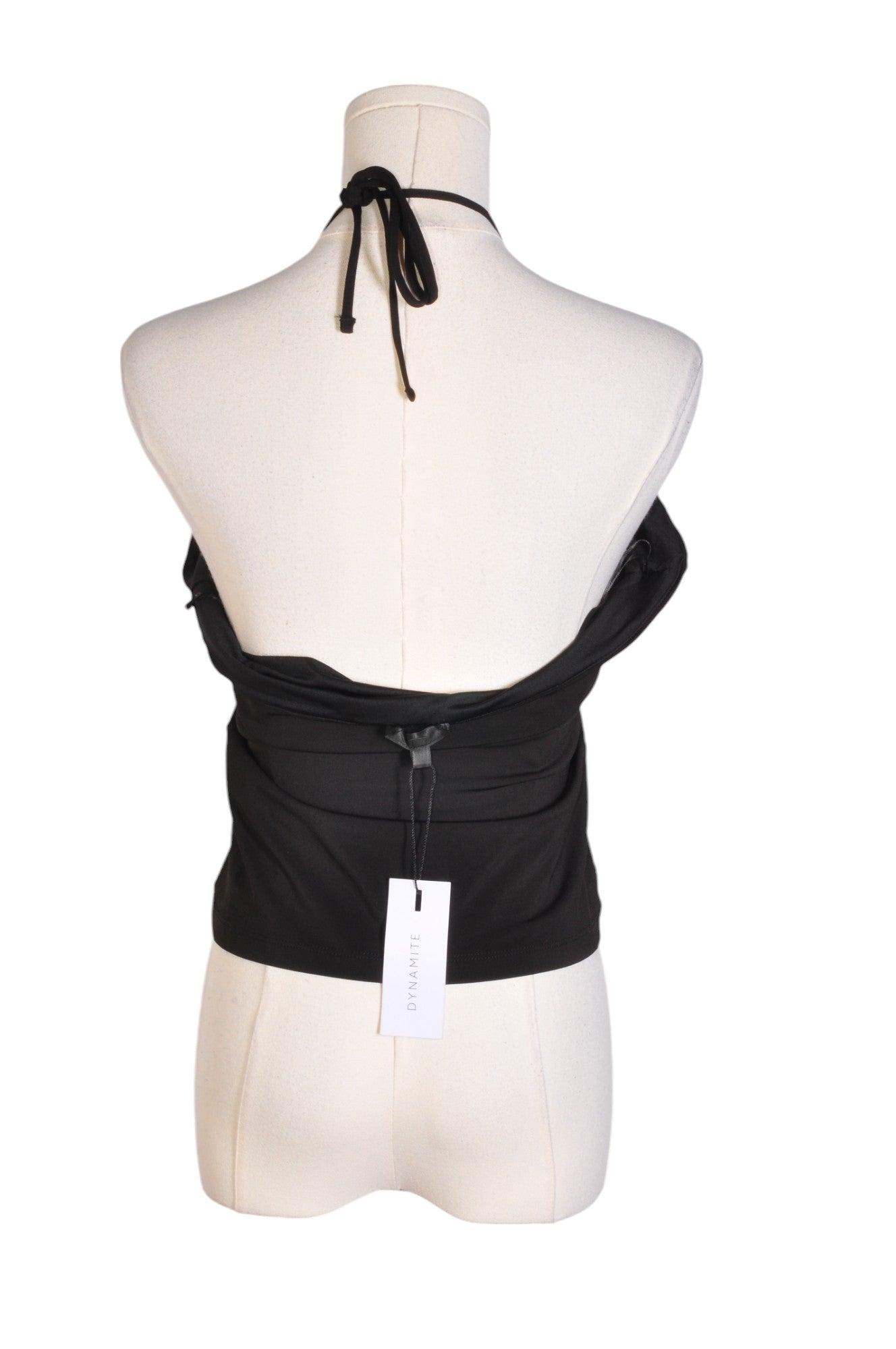 Stylish DYNAMITE Women's Black Regular Fit Halter Tops - Size L