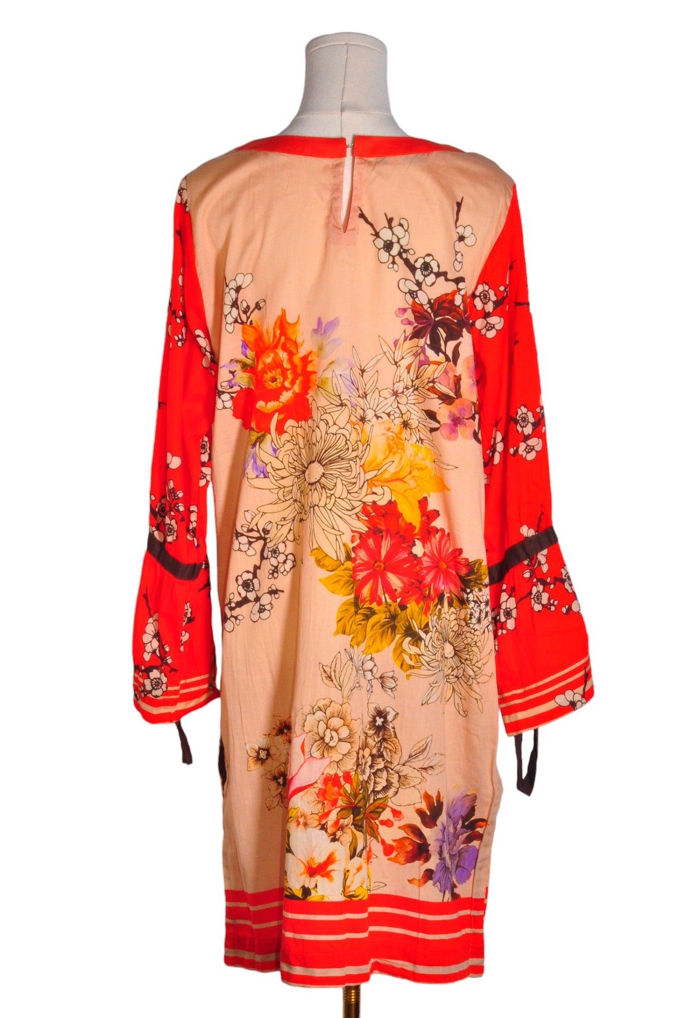 KALKARMAN STUDIO Stylish Women's Orange Maxi Dress - Regular Fit, Size L