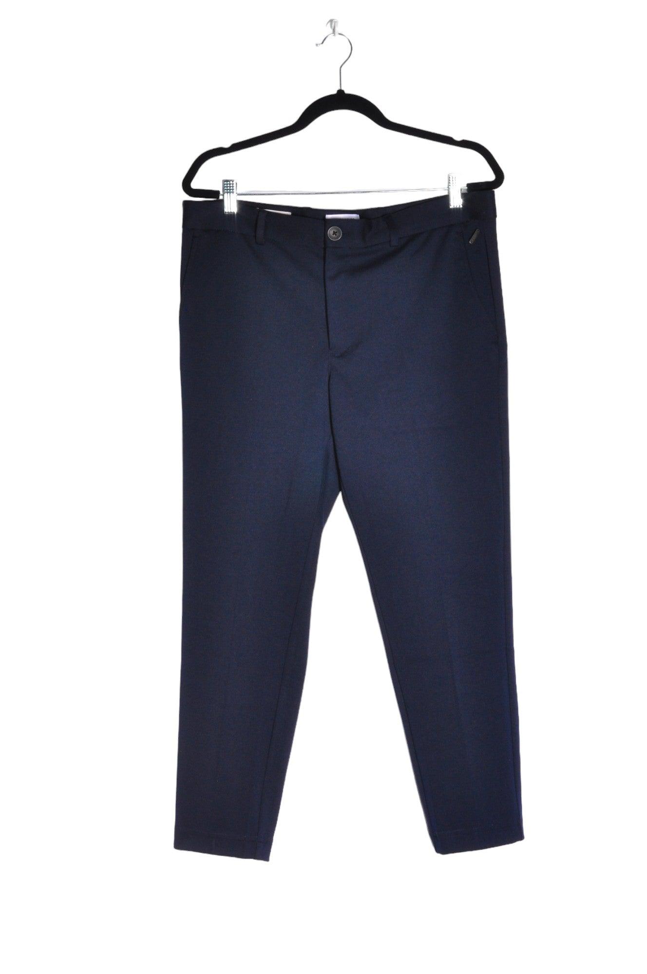 JACK AND JONES Men's Stylish Blue Regular Fit Work Pants - Size 34x32