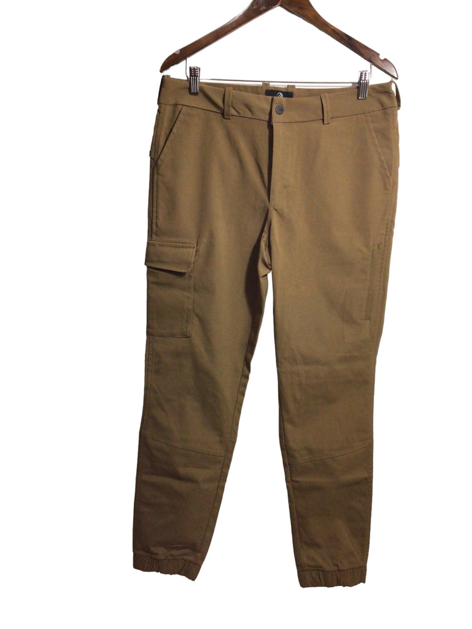 Stylish MPG Women's Regular Fit Brown Work Pants - Size 32