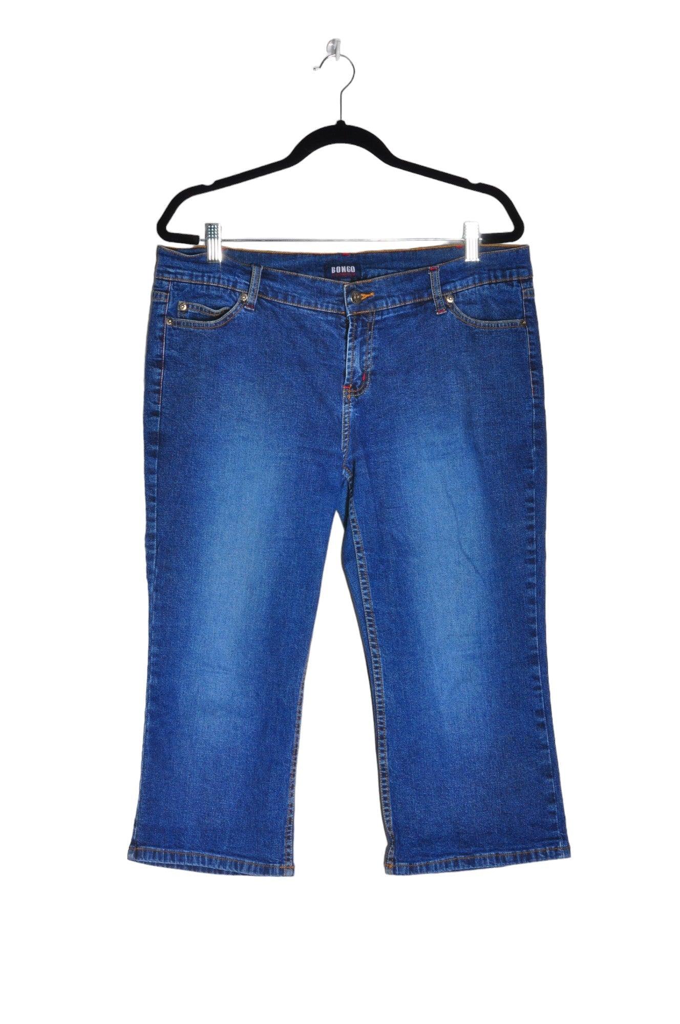 Stylish BONGO Women's Blue Regular-Fit Straight-Legged Jeans Size 13