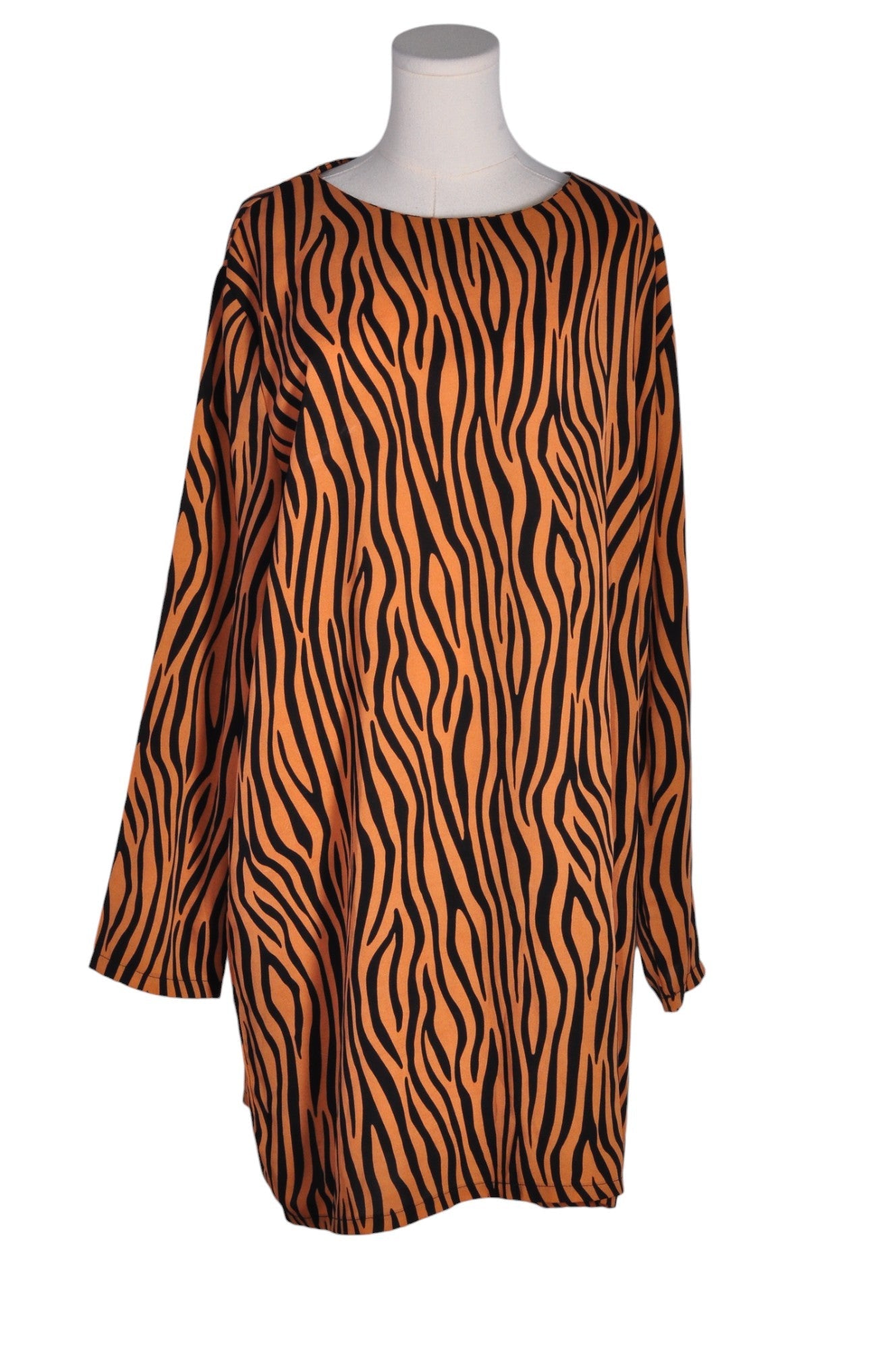 BOOHOO Second Hand Women's Regular Fit Brown Drop Waist Dress - Size 16