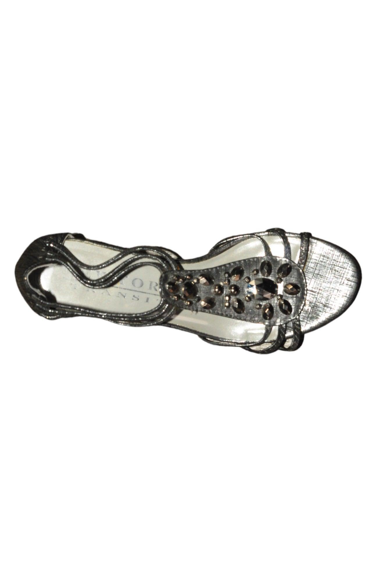 Stylish NEW YORK TRANSIT Women's Gray Regular-Fit Heels - Size 8.5