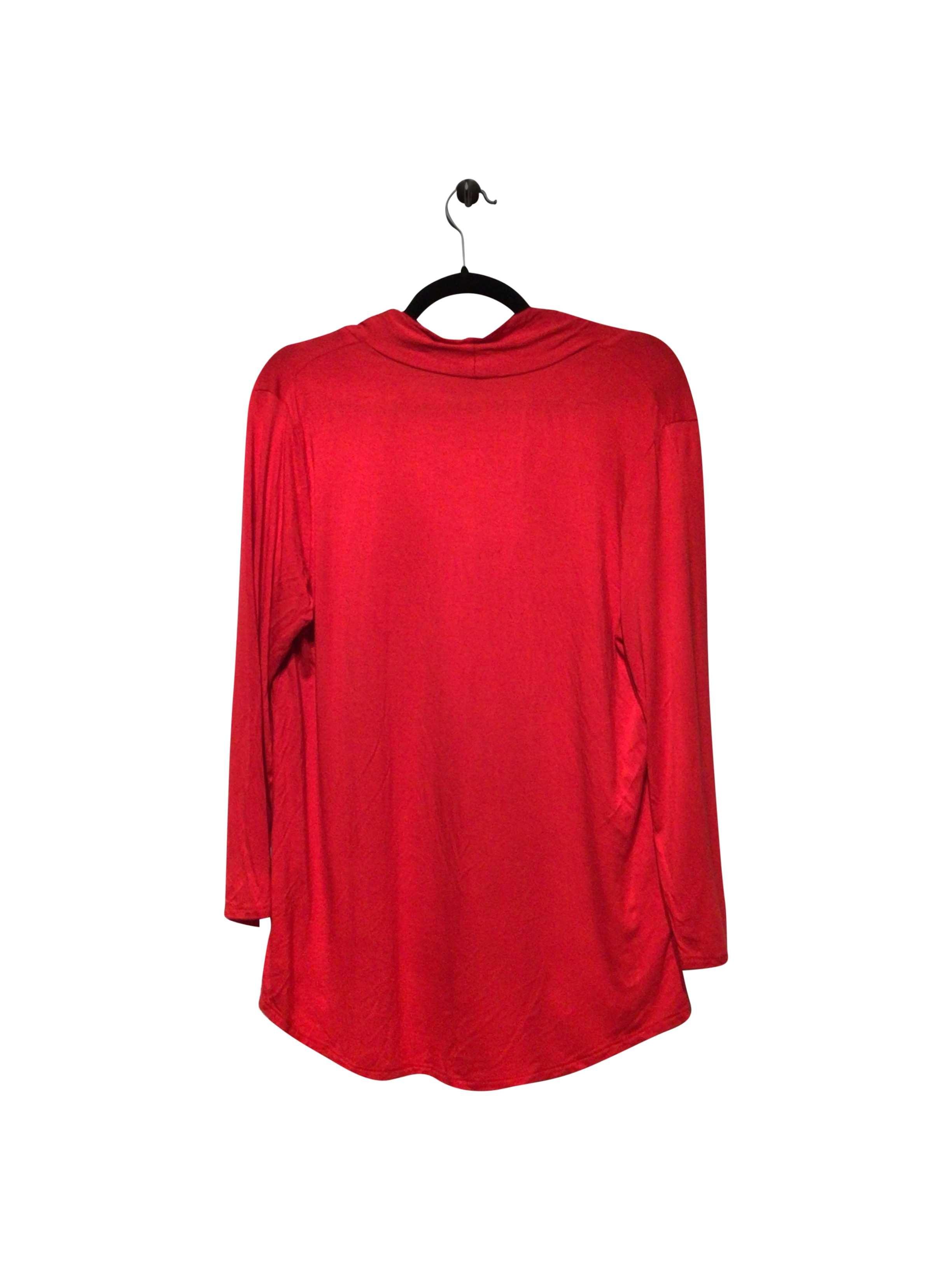 Stylish Red Regular Fit Cable & Gauge Blouse - Size L