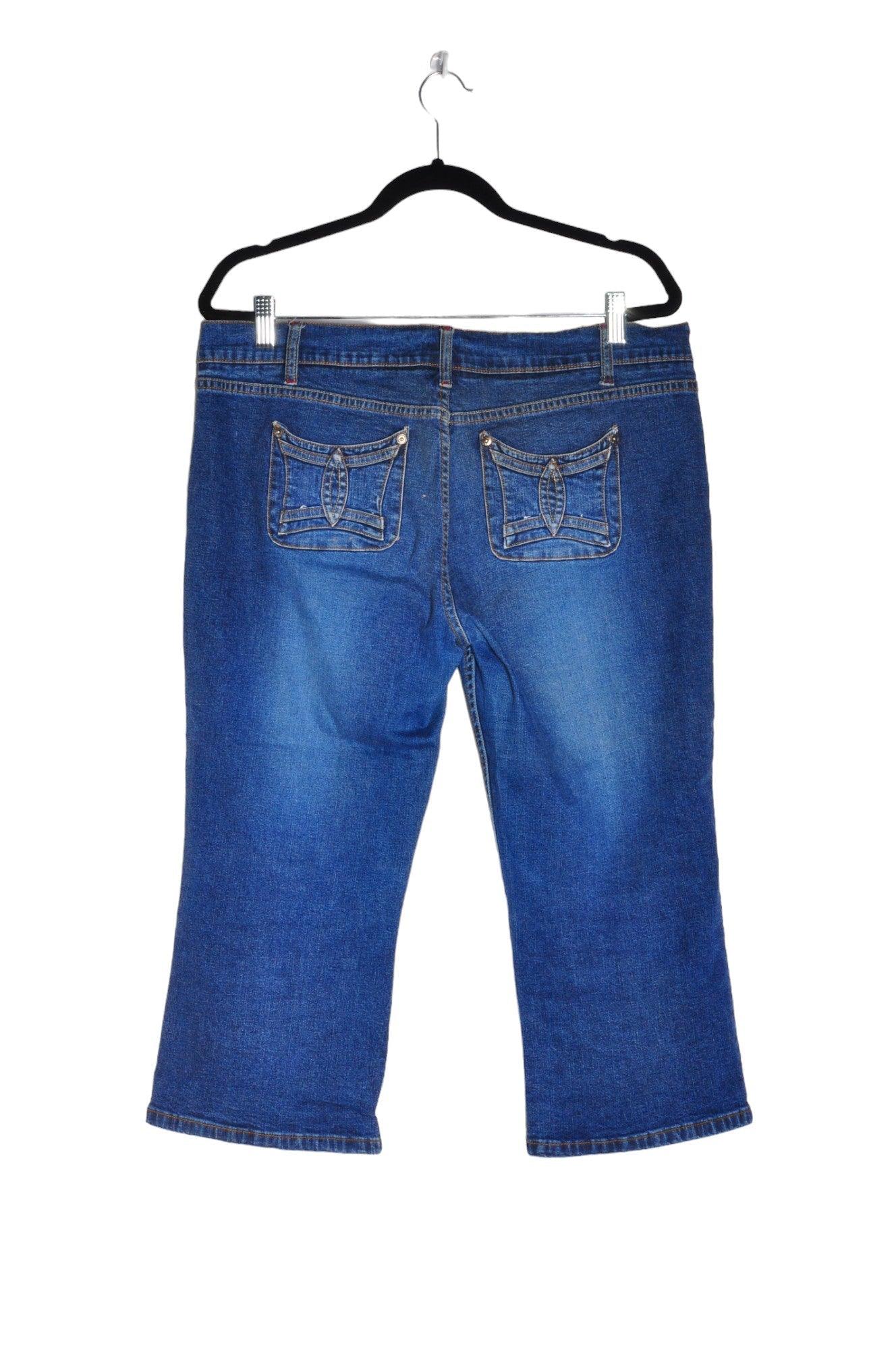 Stylish BONGO Women's Blue Regular-Fit Straight-Legged Jeans Size 13